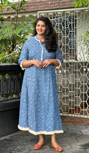 Bandhani Inspired Print Cotton Kurta | GHB113