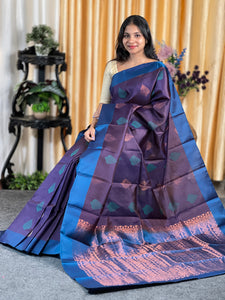 Semi Silk Saree With Traditional Buta Detailing | SMS250