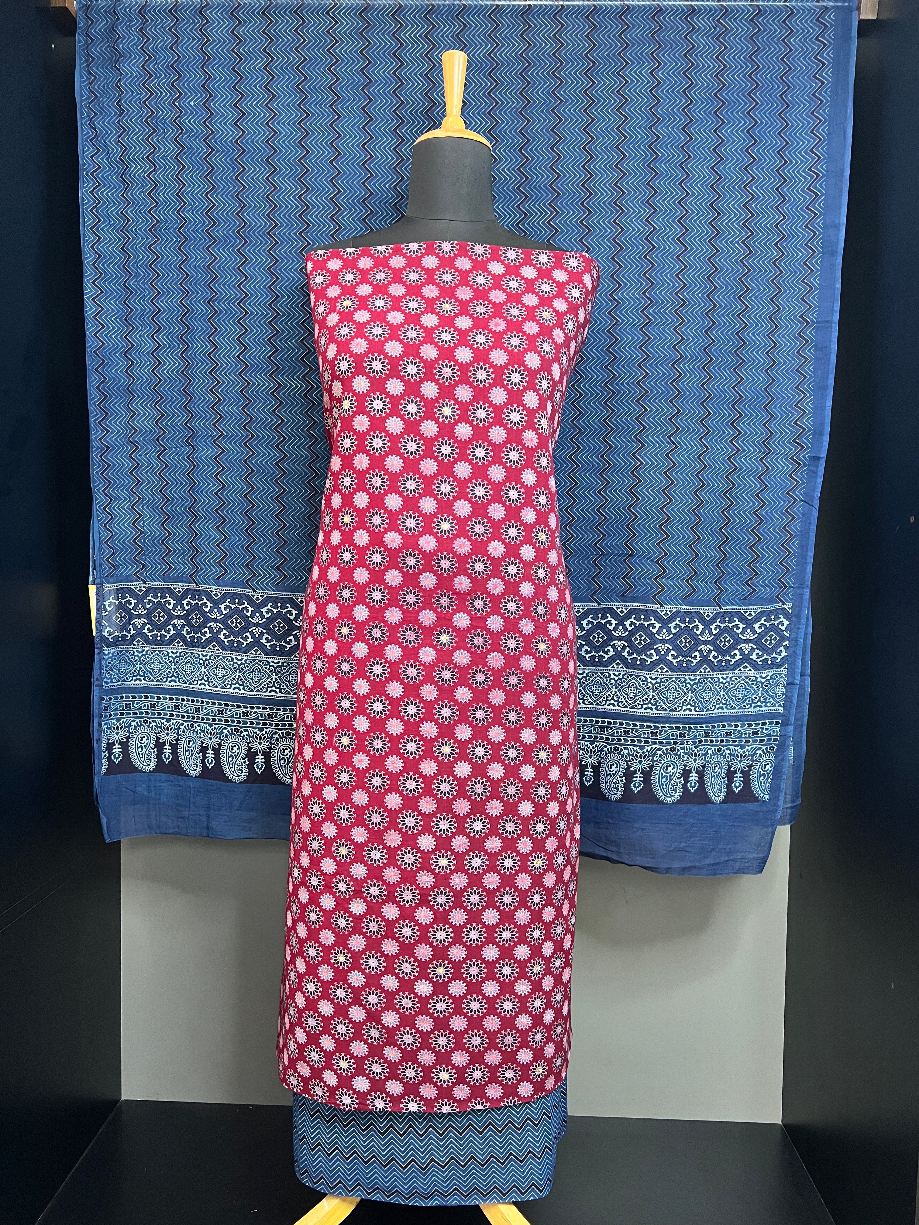 Ajrakh Printed Soft Cotton Salwar Set | MF171