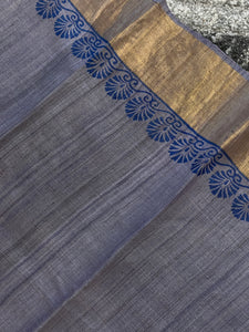 Block Printed Desi Tussar Saree |MNH384