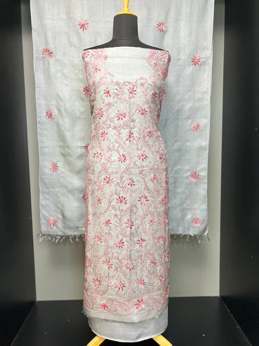 Chikankari Work Detailed Pure Tussar Salwar Set | SBS1311