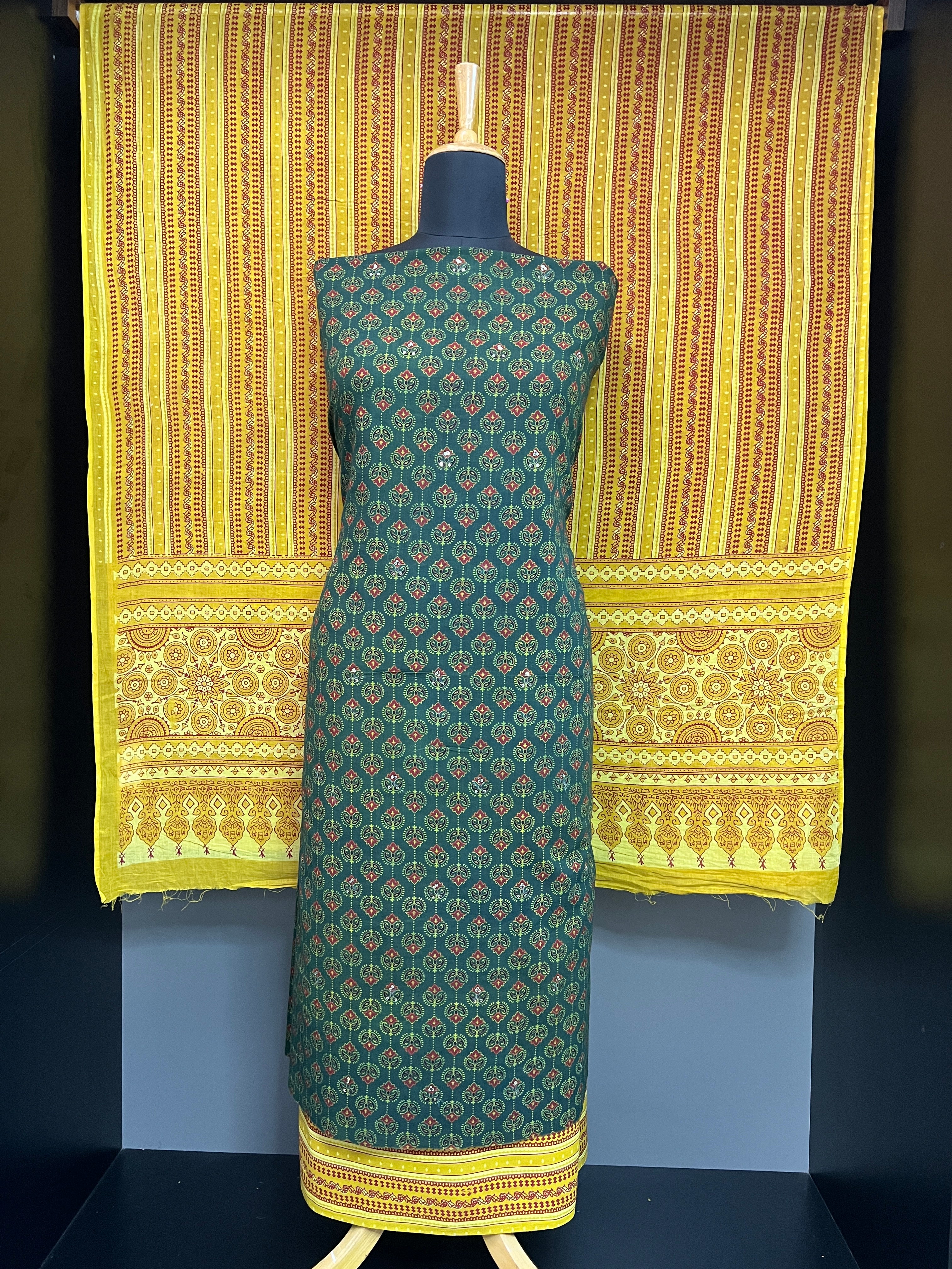 Ajrakh Printed Soft Cotton Salwar Set | MF174