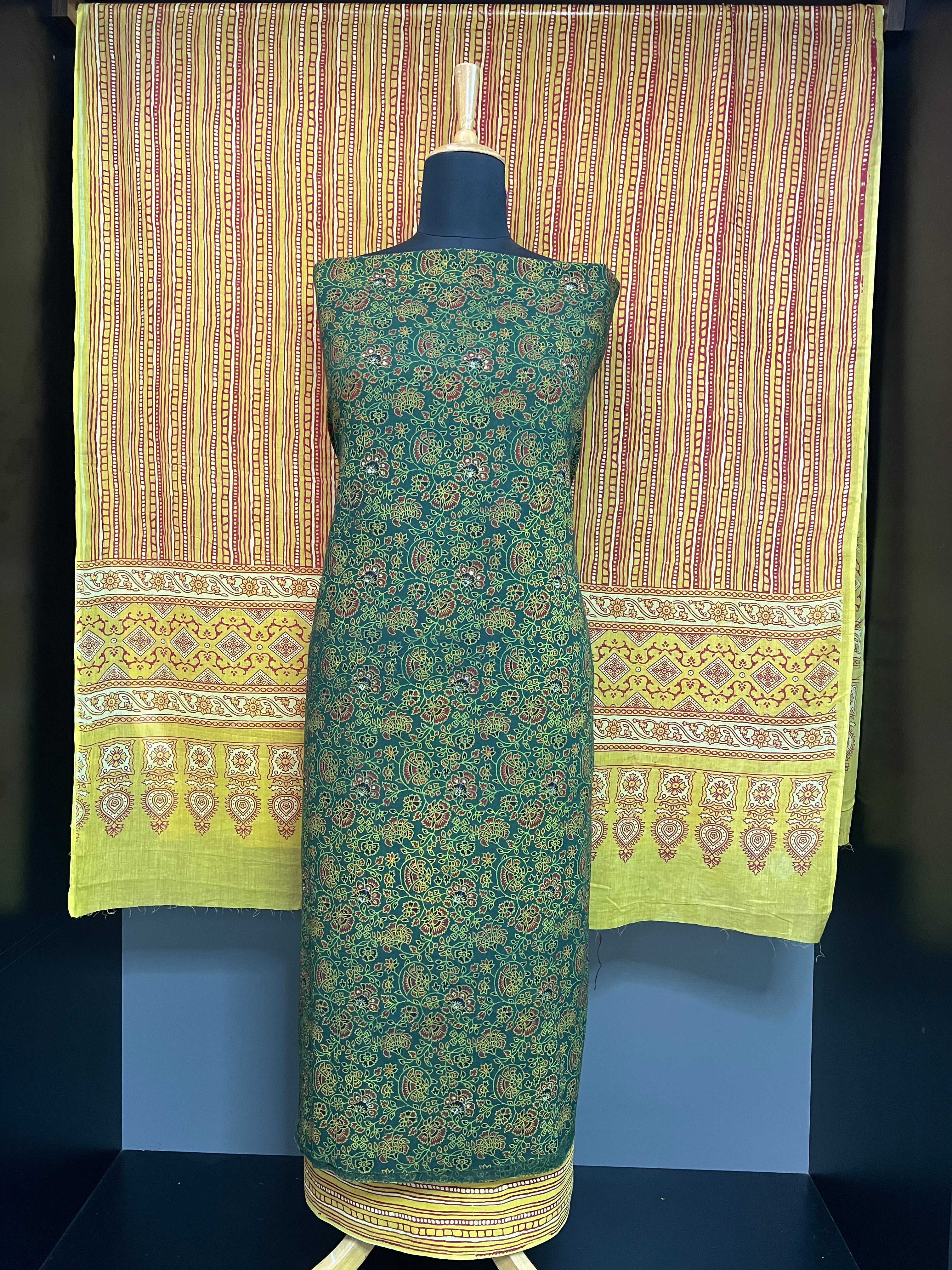 Ajrakh Printed Soft Cotton Salwar Set | MF165
