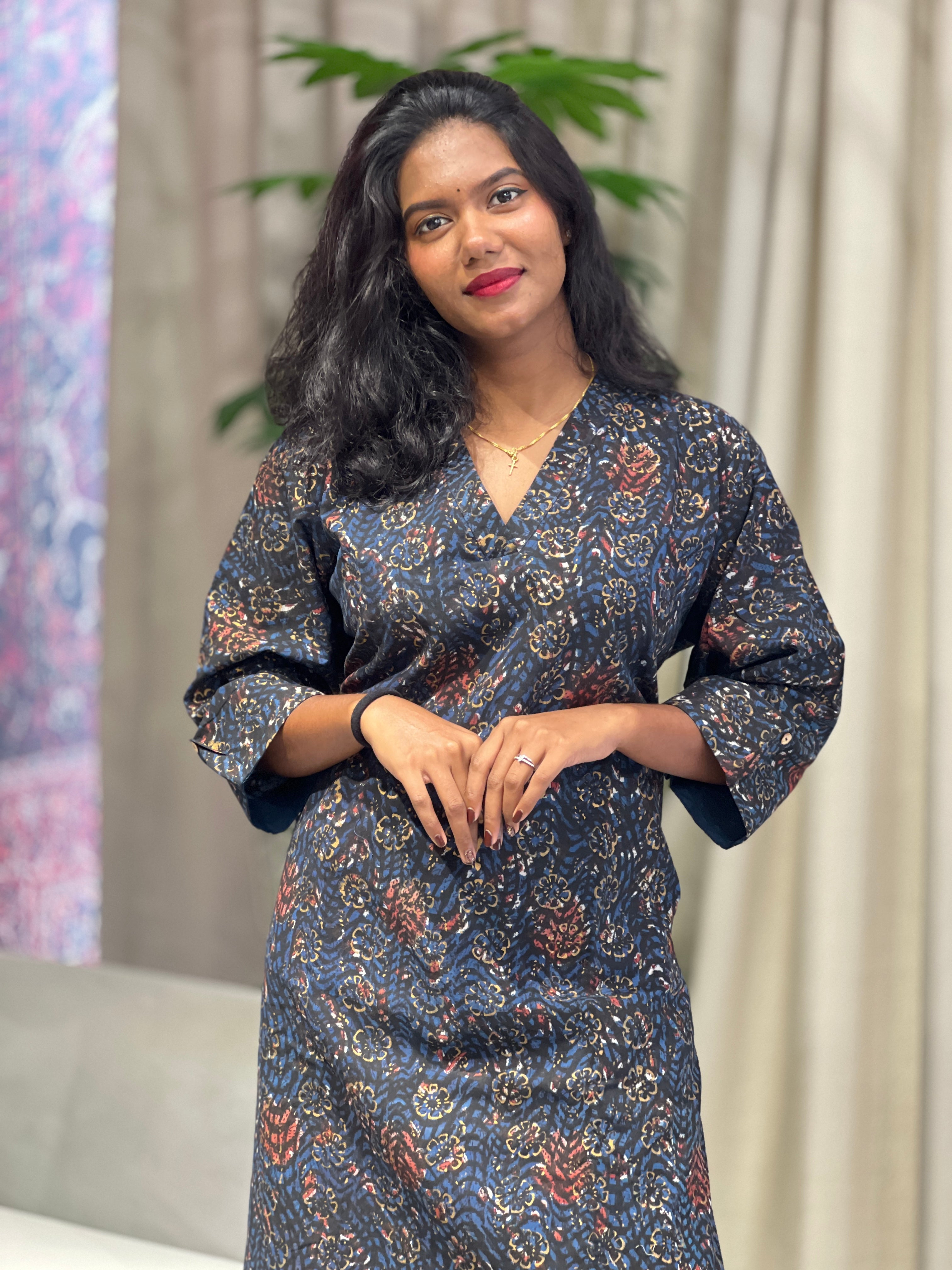 Printed Cotton Kurta | RMLA216