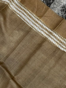 Block Printed Desi Tussar Saree | MNH370