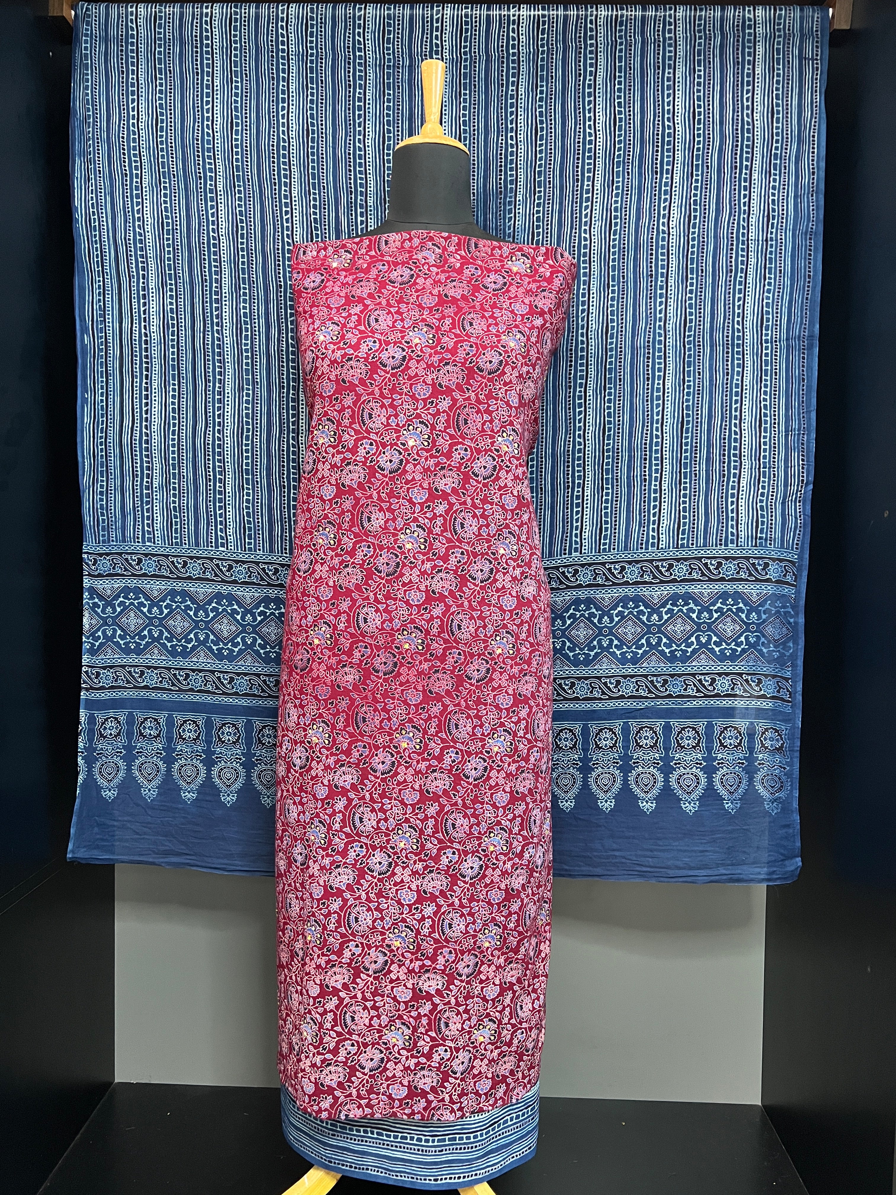 Ajrakh Printed Soft Cotton Salwar Set | MF164
