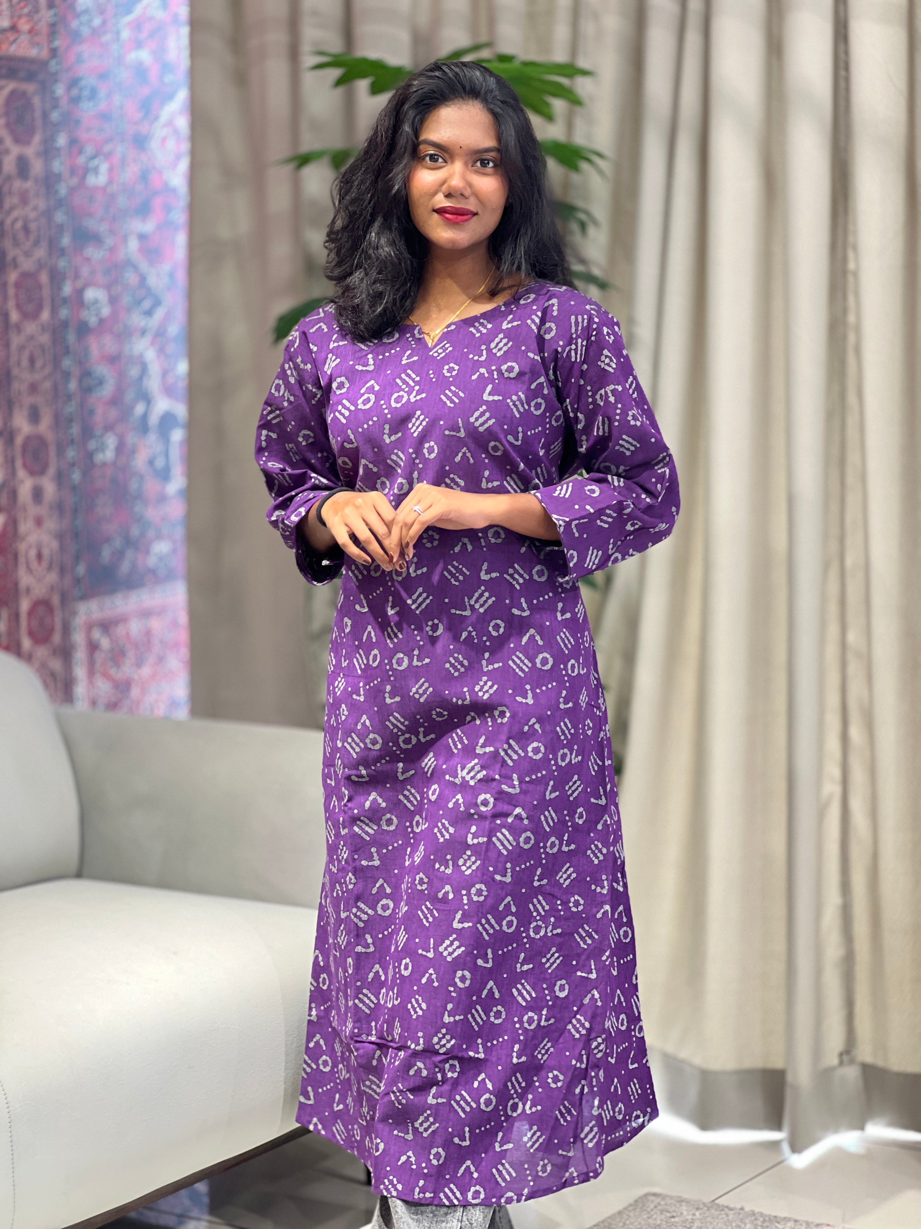 Printed Cotton Kurta | RMLA178