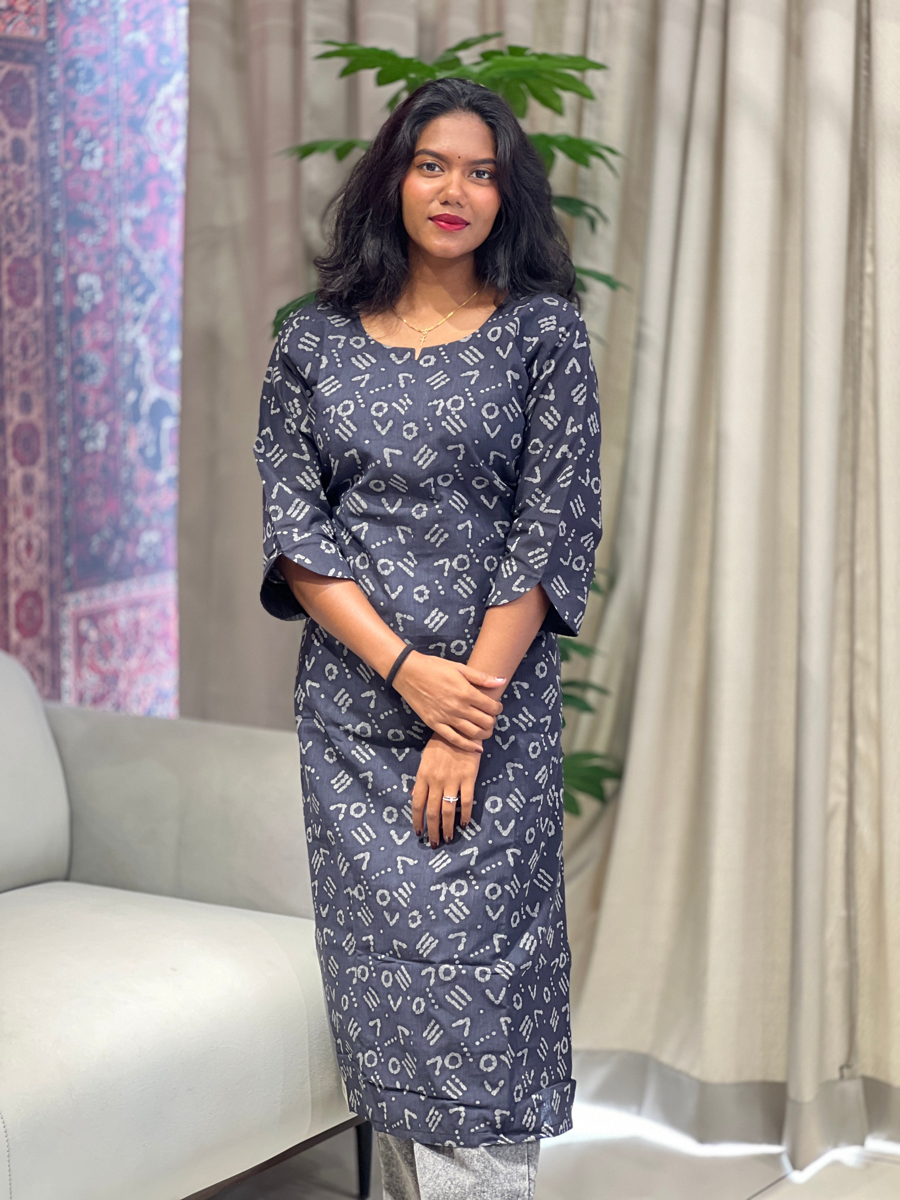 Printed Cotton Kurta | RMLA233