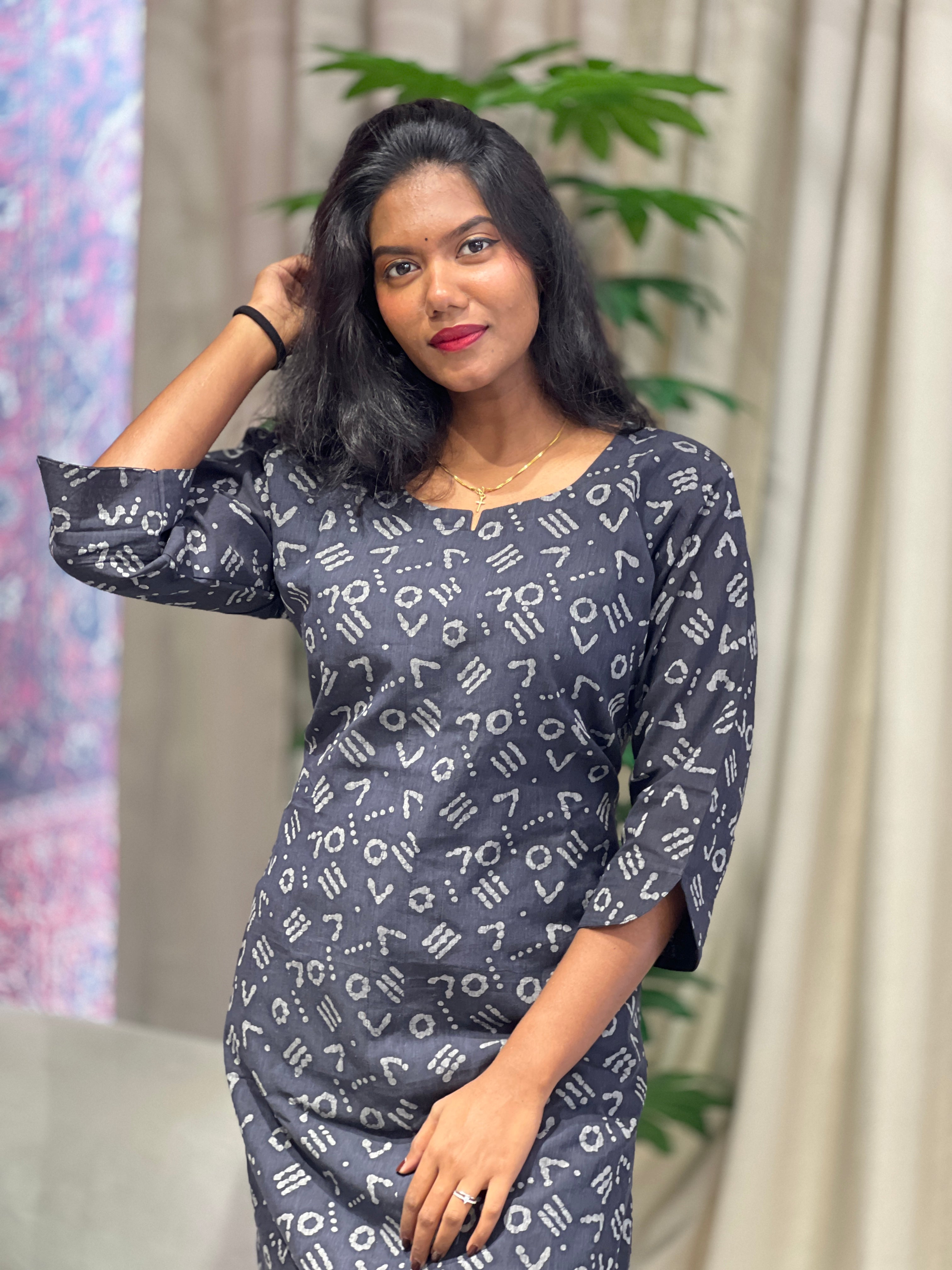 Printed Cotton Kurta | RMLA233