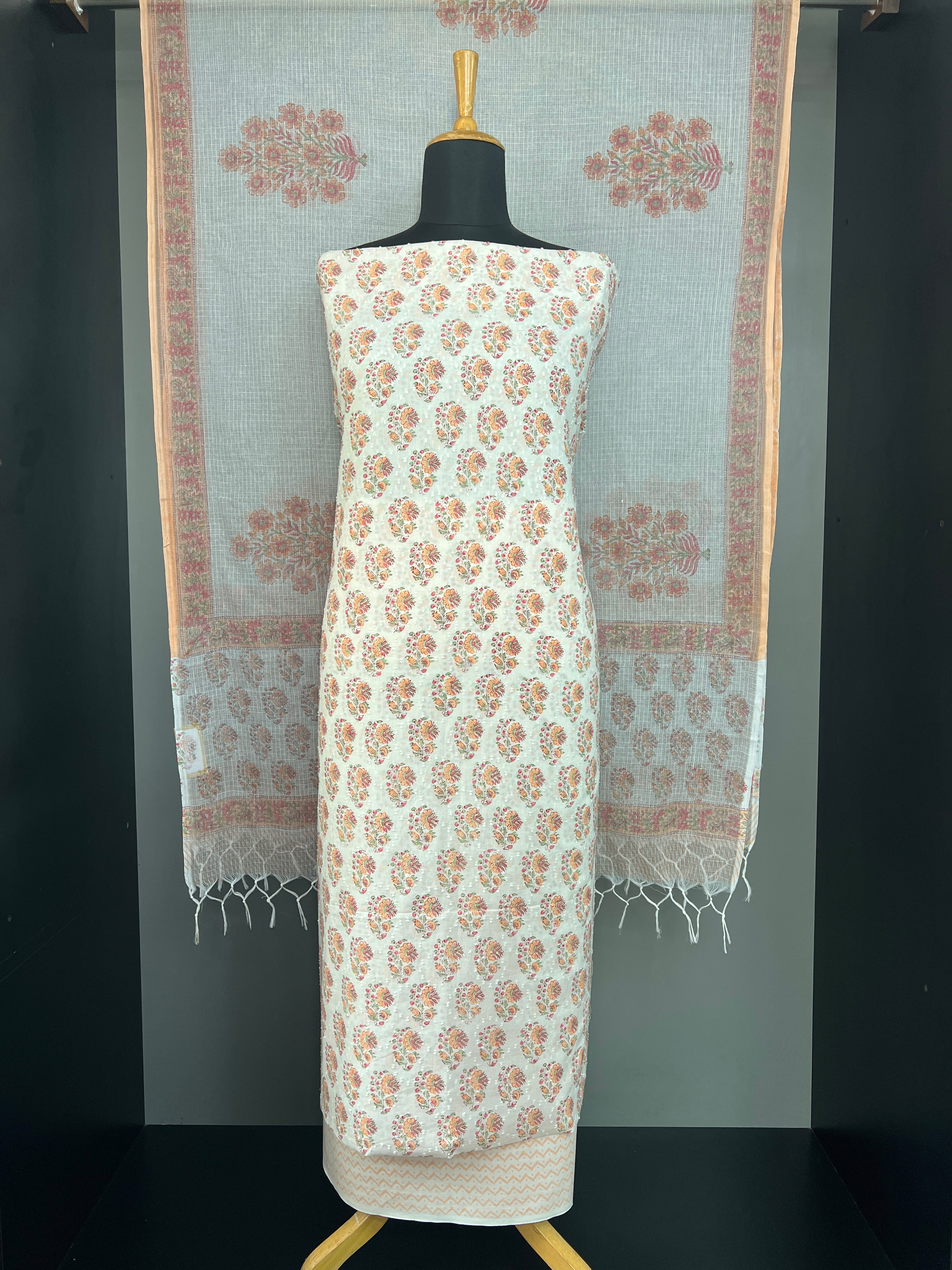 Jaipuri Buta Floral Printed Cotton Salwar Set |MF119
