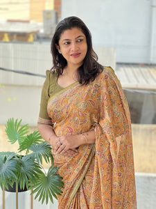 Paisley Printed Semi Silk Saree | SSN357