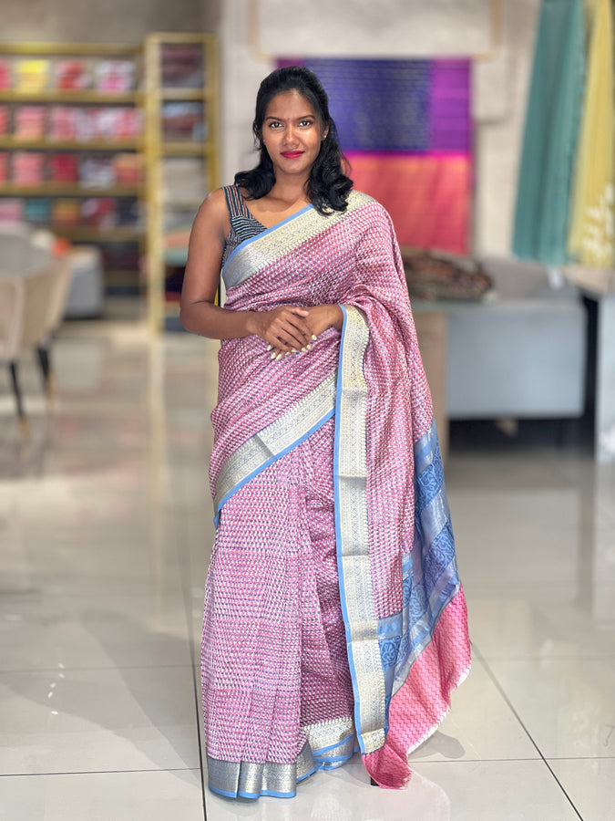 Digital Printed Chanderi Silk Saree | SMC151
