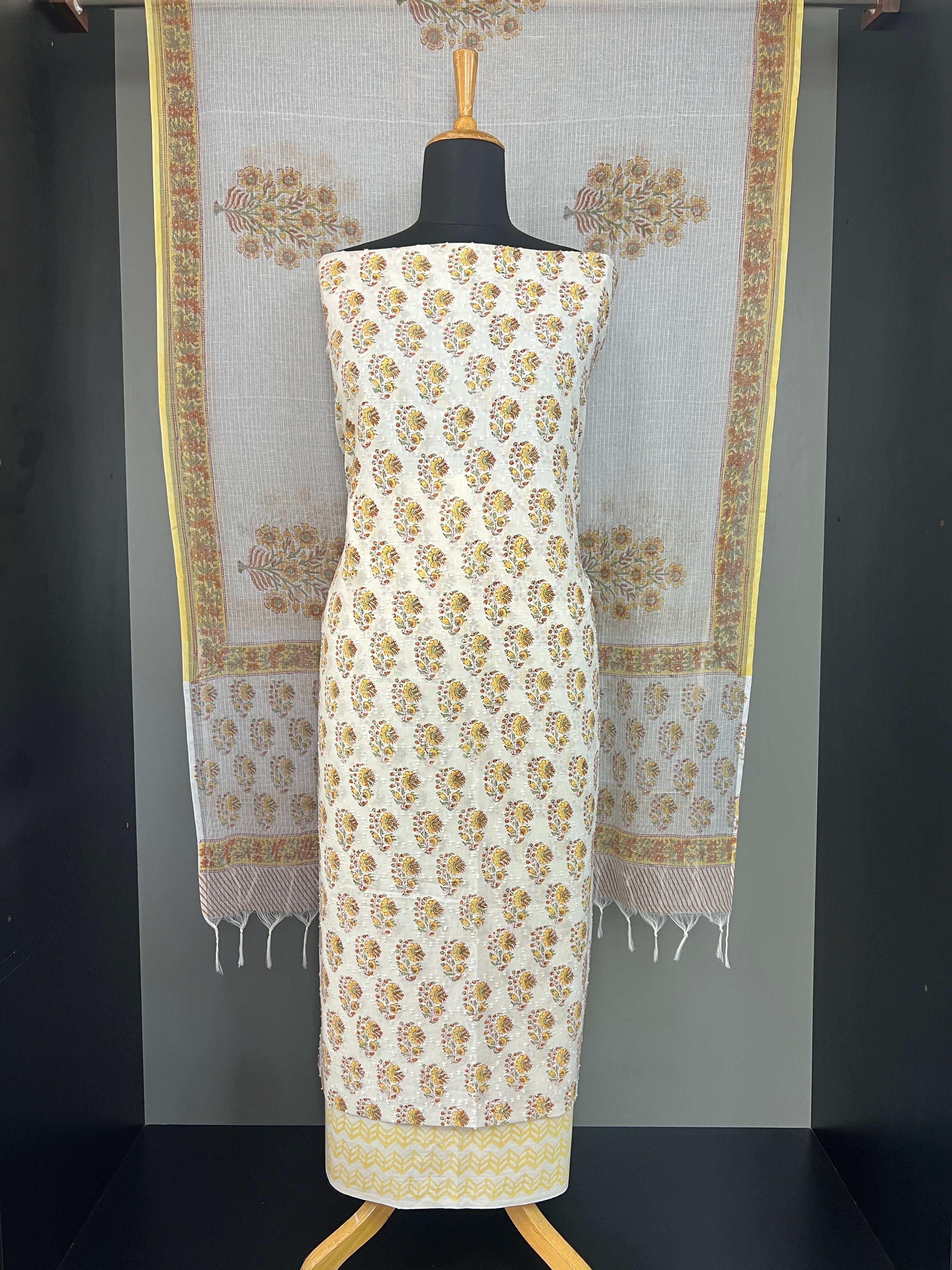 Jaipuri Buta Floral Printed Cotton Salwar Set |MF117