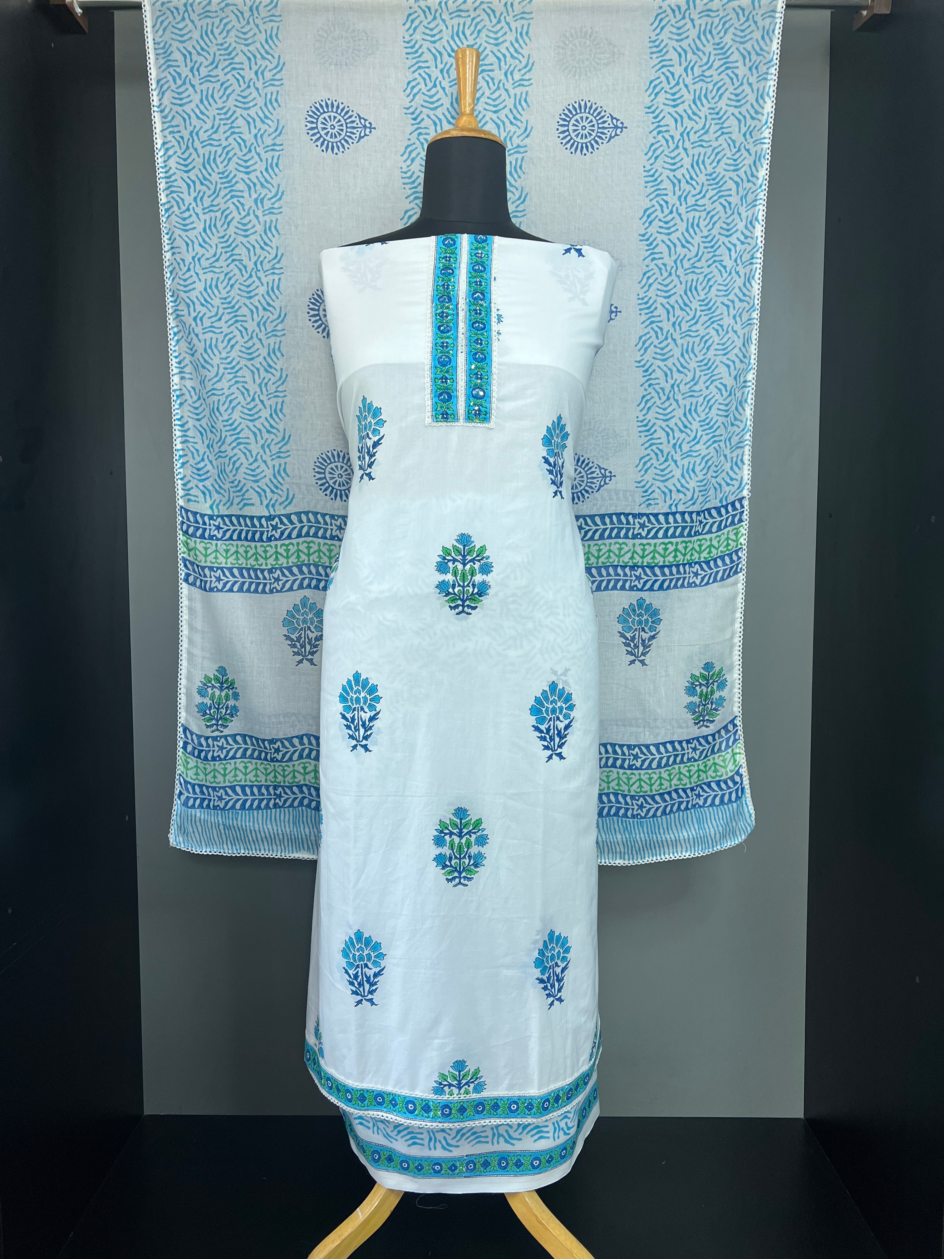Block Printed Soft Cotton Salwar Set | SSC133