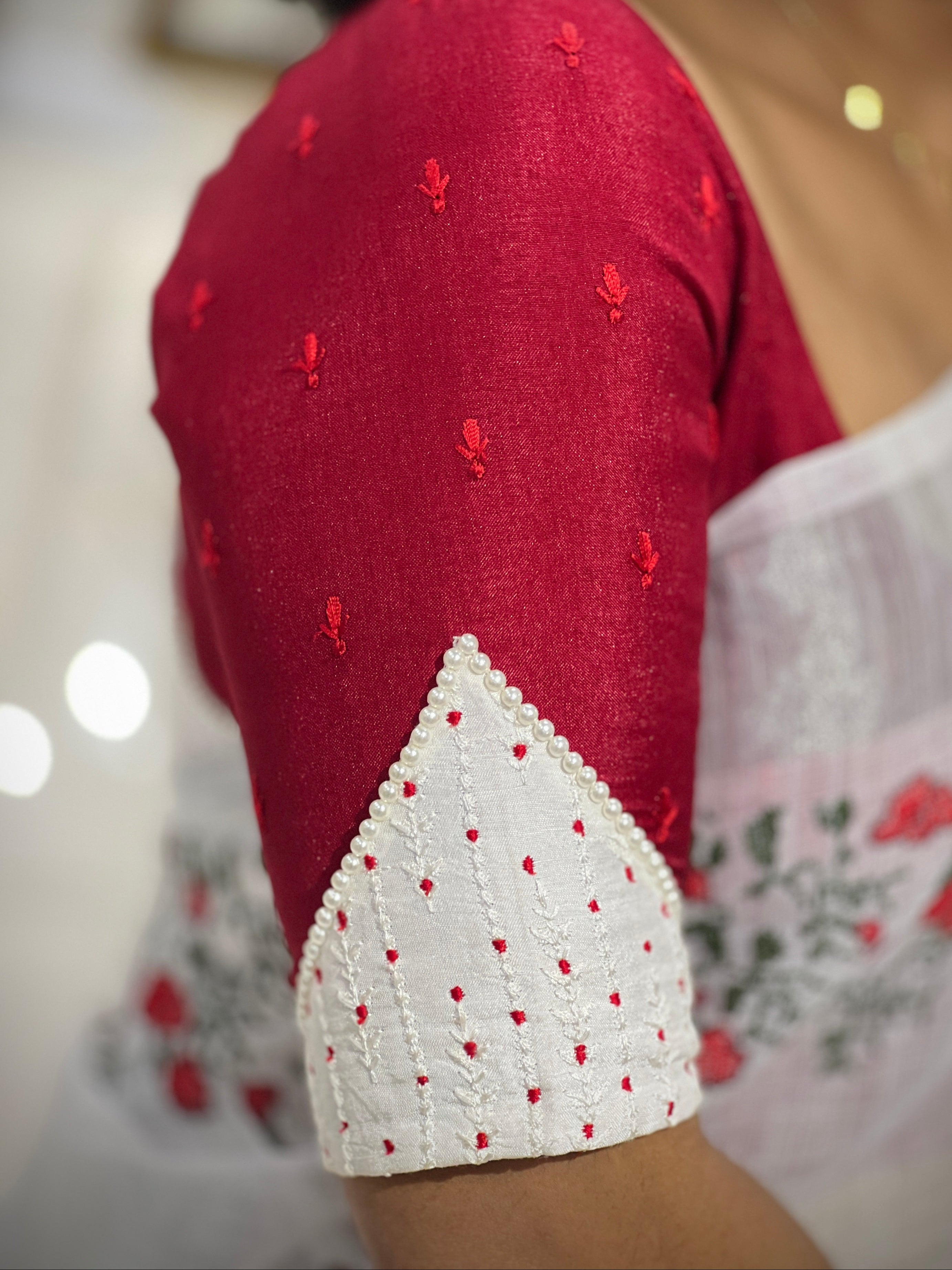 Embroidery Semi Tussar Unstitched Blouse | BM195