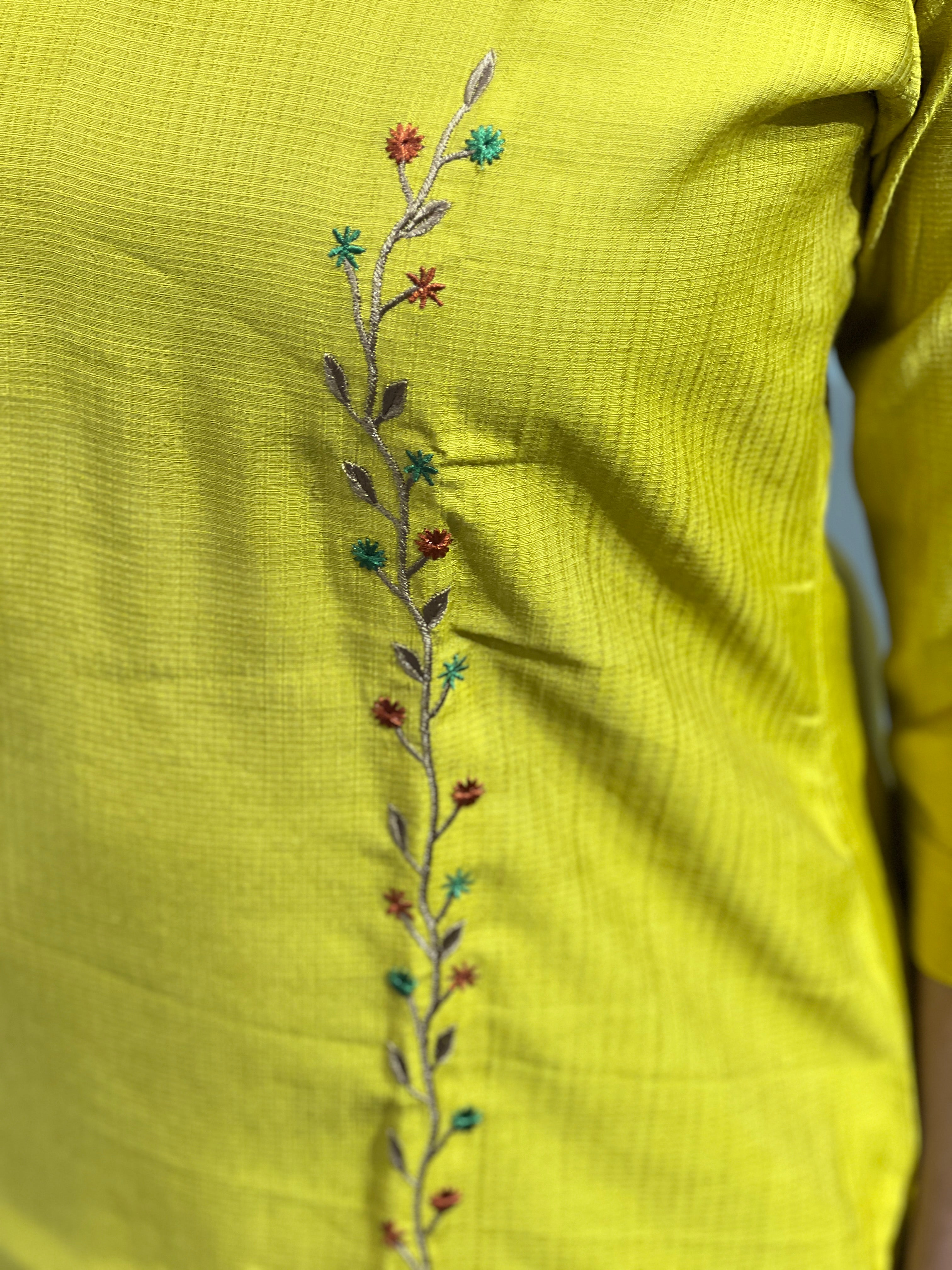 Machine Embroidered Cotton Kurta   | MSN285