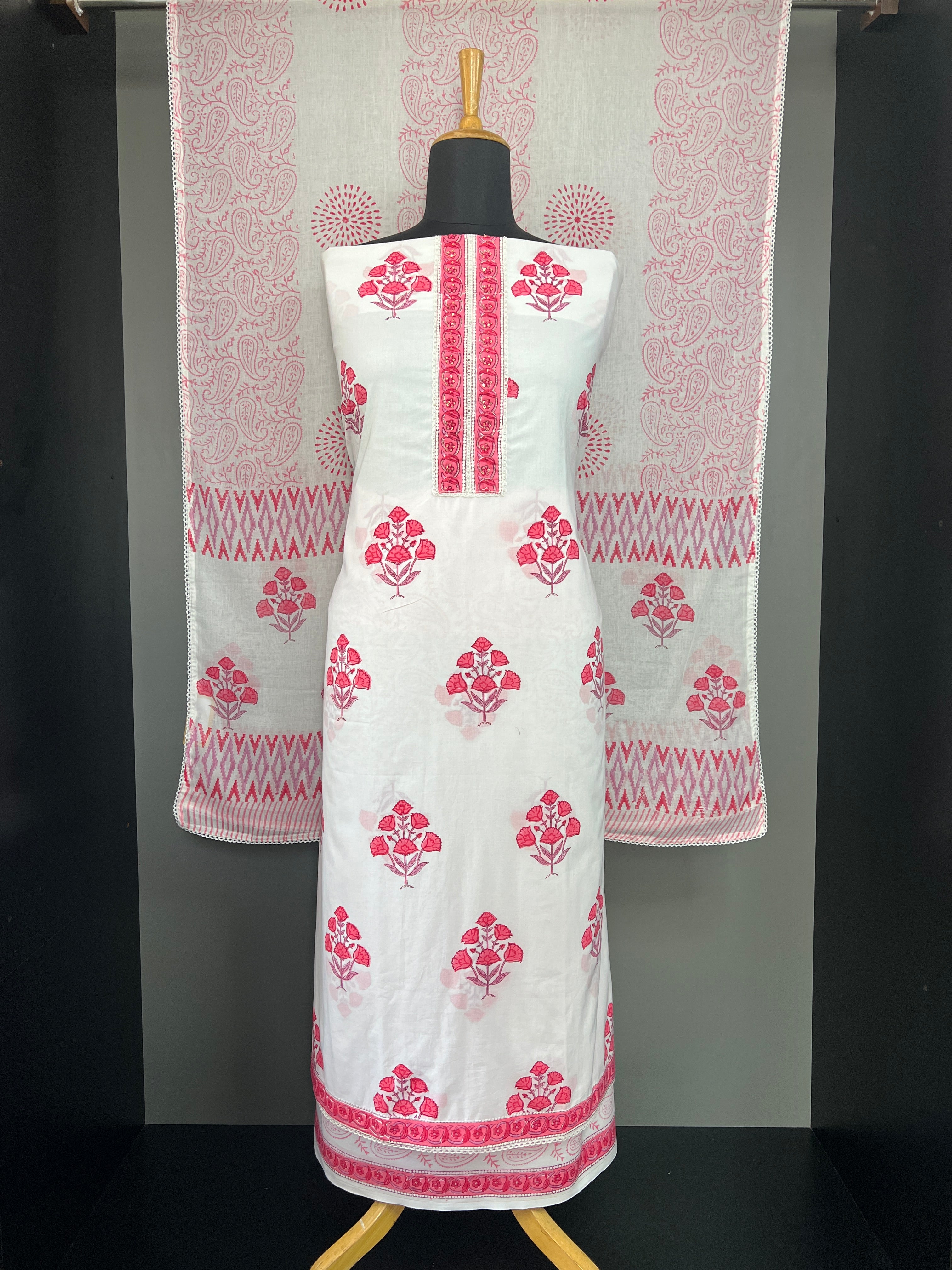 Block Printed Soft Cotton Salwar Set | SSC143