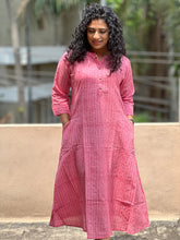 Line Weaving Pattern Cotton A-Line Kurta | SV211