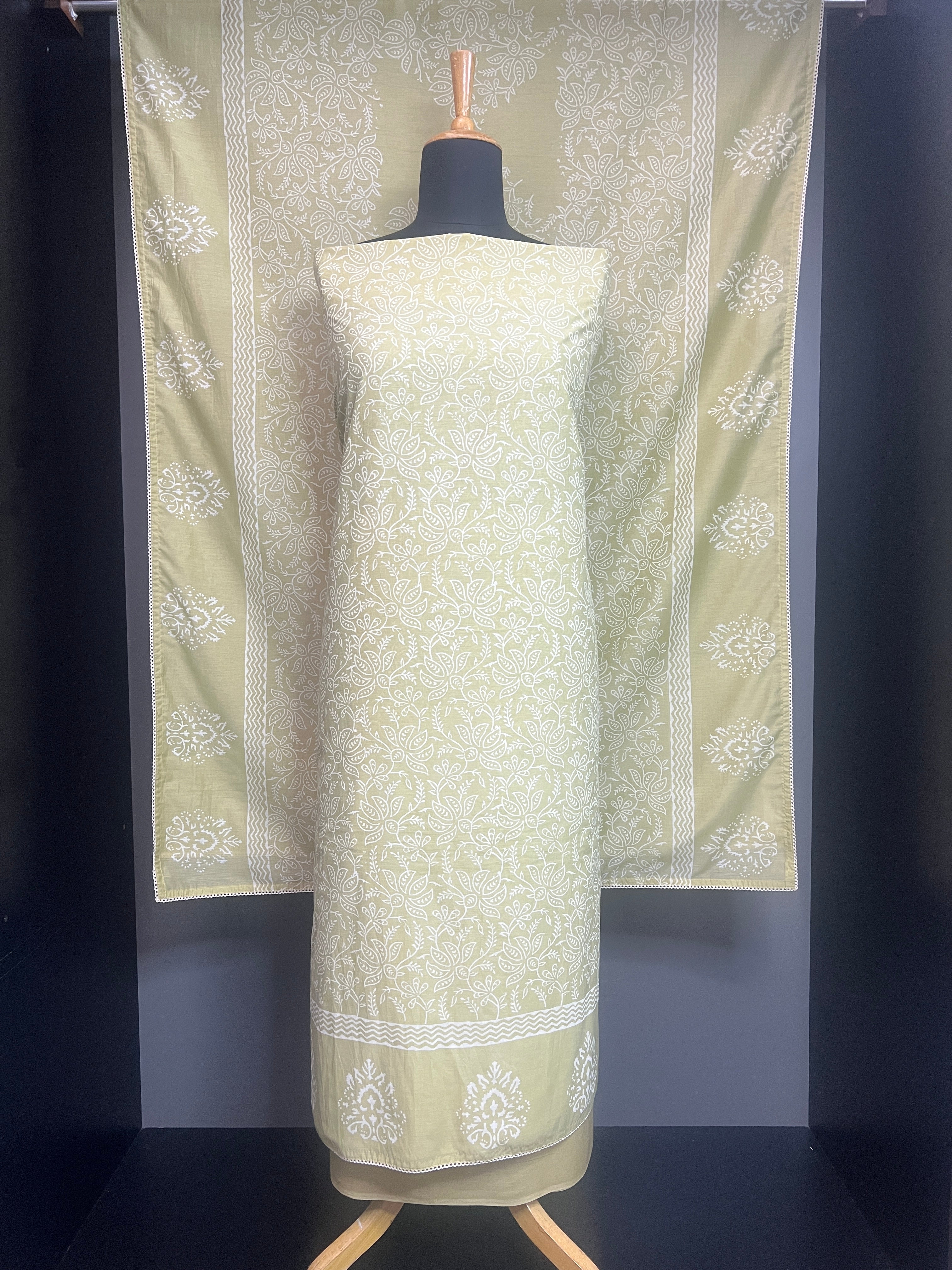 Hand Block Printed Chanderi Finished Salwar Sets | SSC128