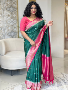 Banarasi Weaving Pattern Semi Tussar Saree | NN156