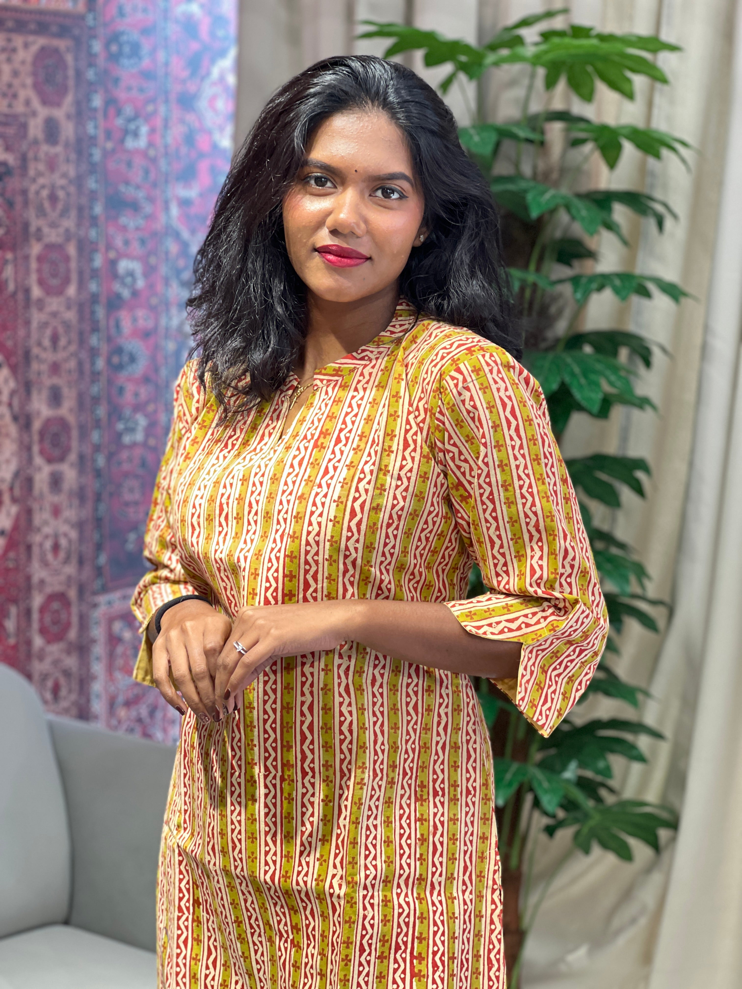 Printed Cotton Kurta | RMLA248