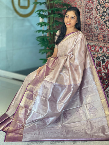 Traditional Floral Patterned Banarasi Silk Saree | PMC136