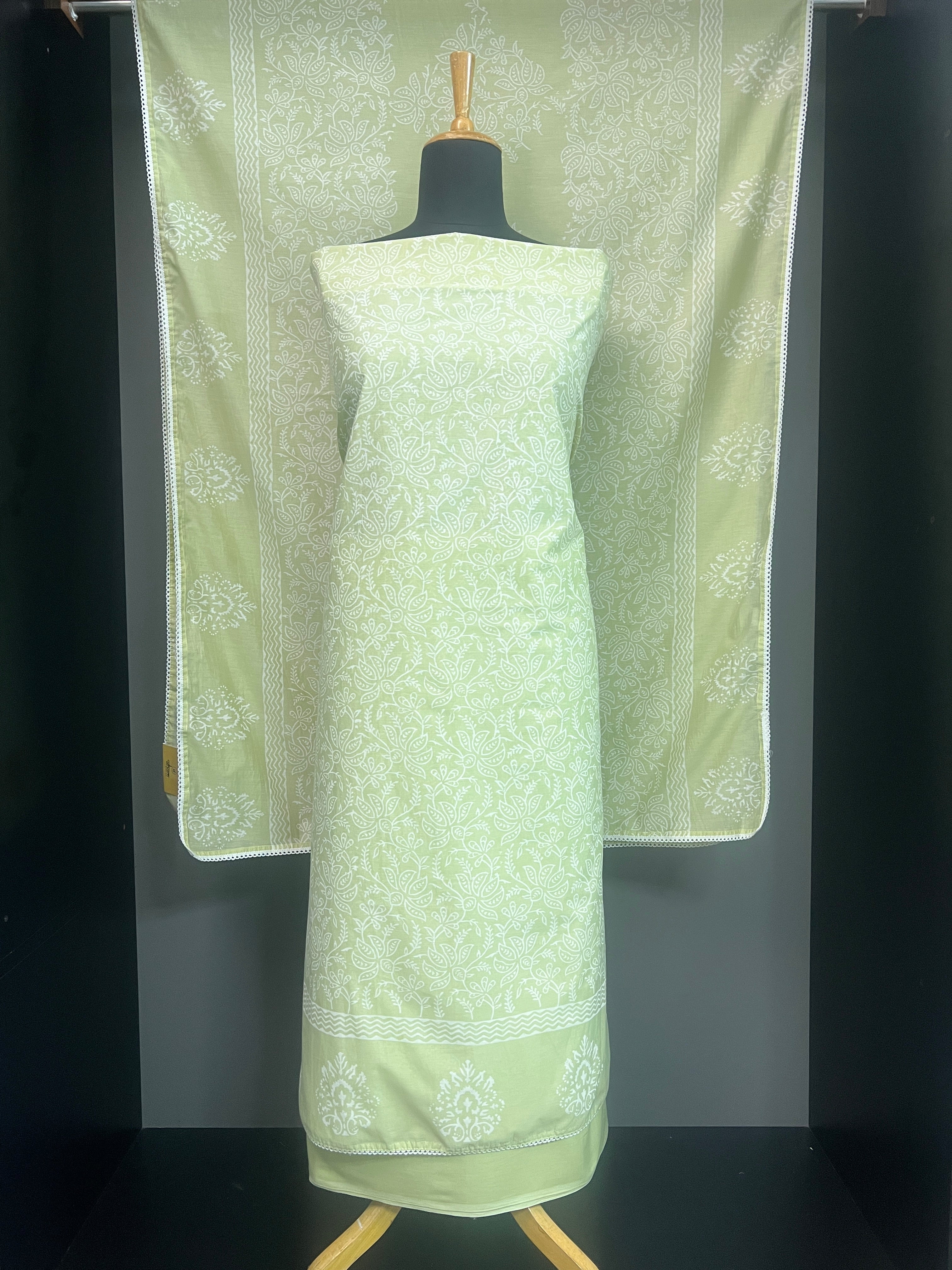 Hand Block Printed Chanderi Finished Salwar Sets | SSC144