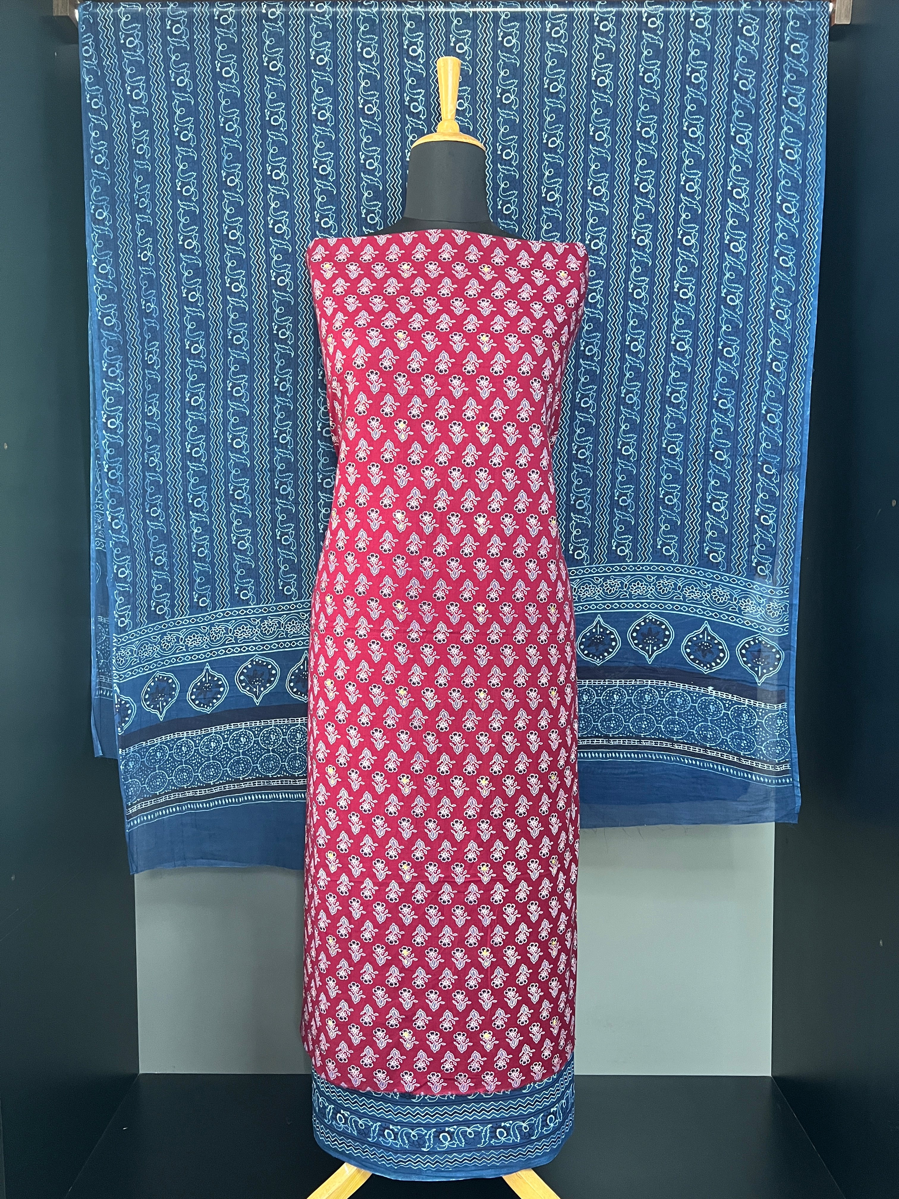 Ajrakh Printed Soft Cotton Salwar Set | MF168