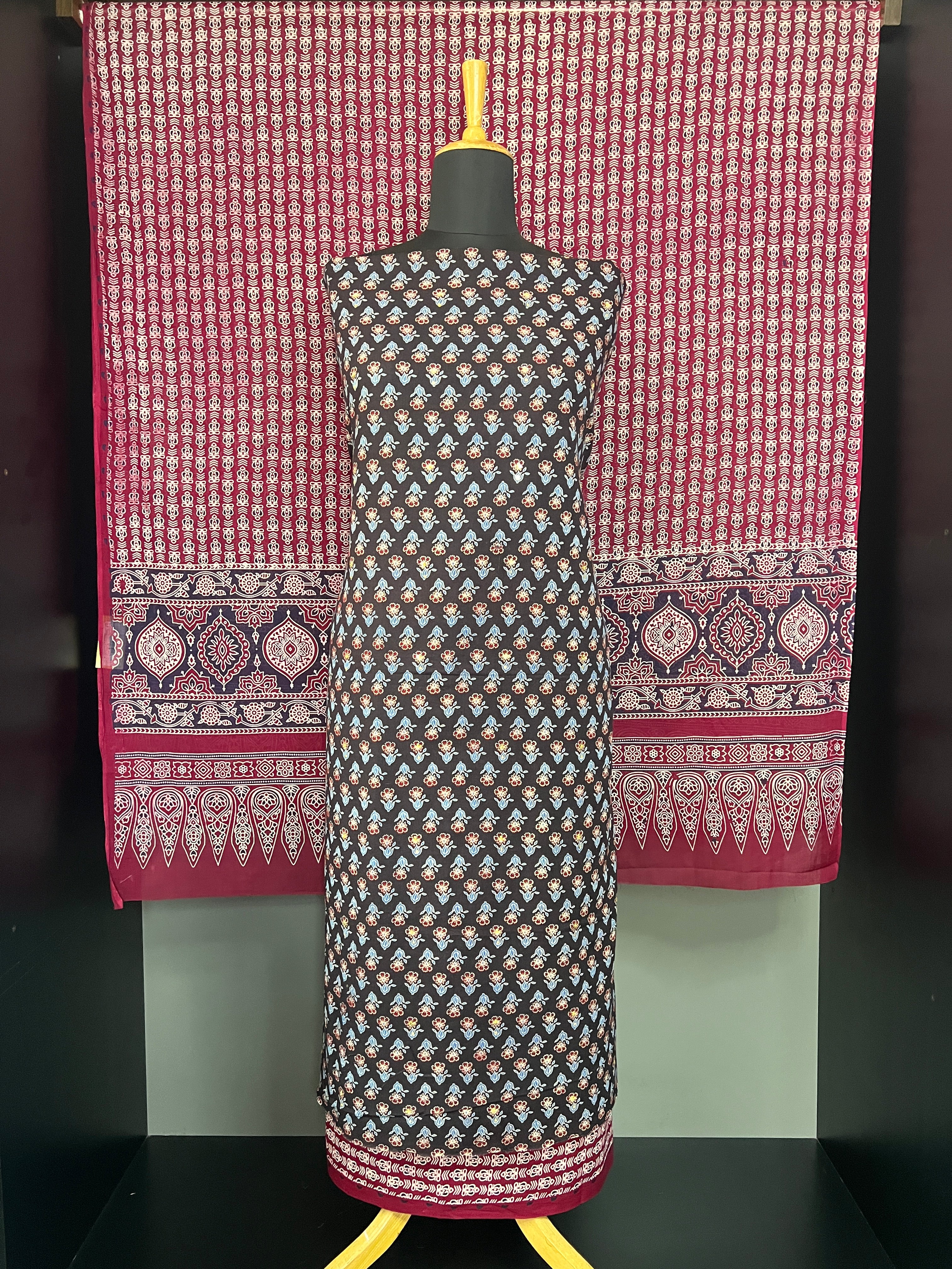 Ajrakh Printed Soft Cotton Salwar Set | MF166