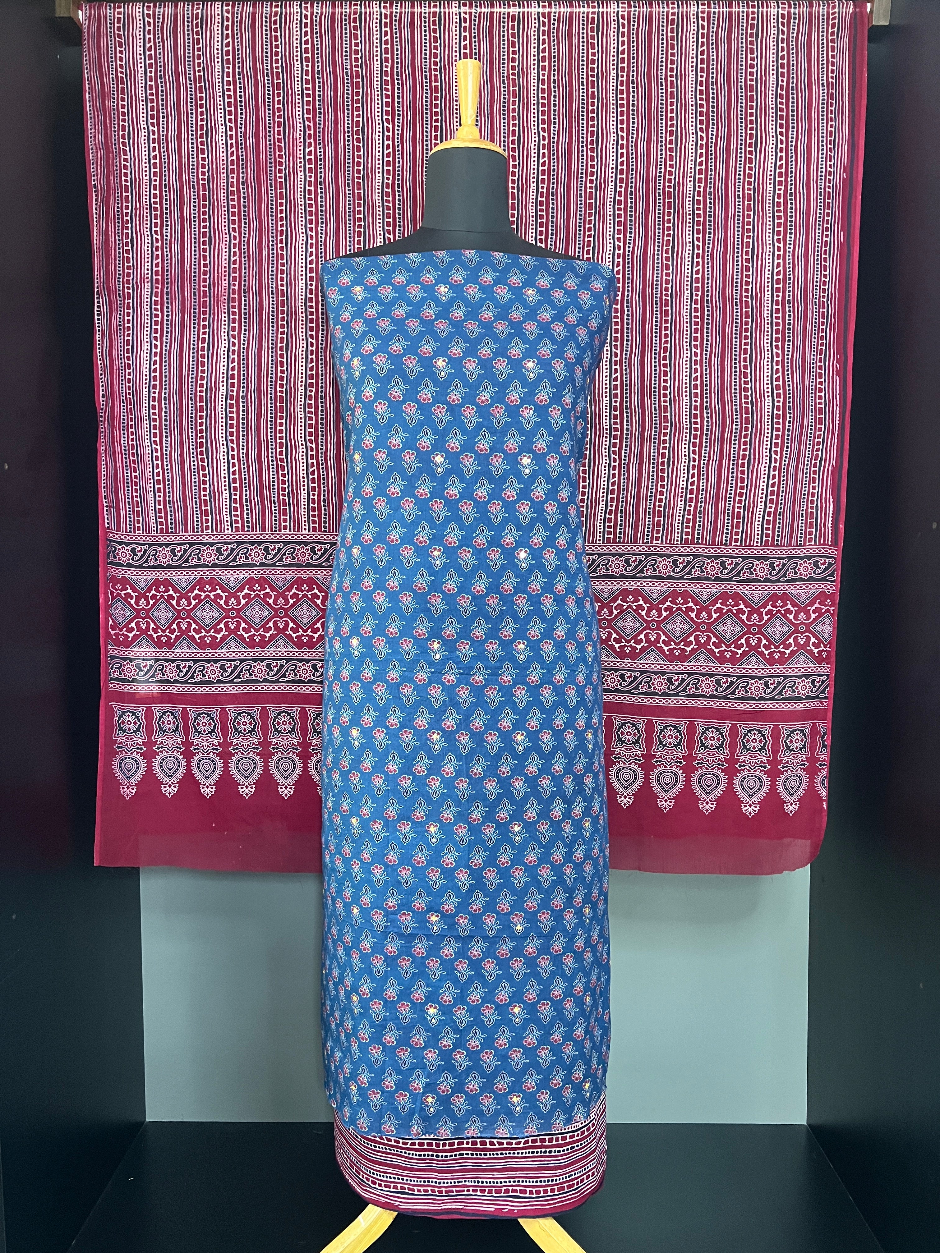 Ajrakh Printed Soft Cotton Salwar Set | MF167