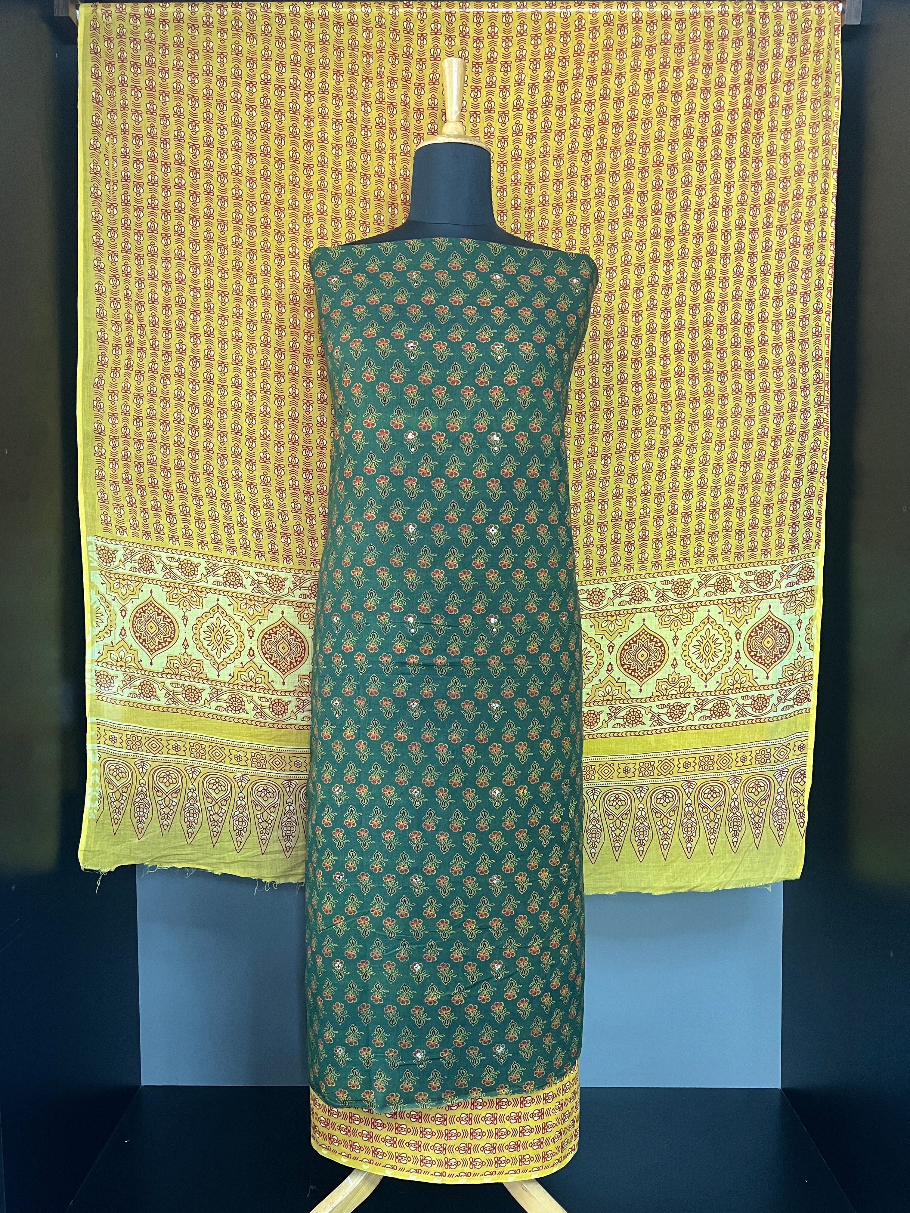 Ajrakh Printed Soft Cotton Salwar Set | MF169