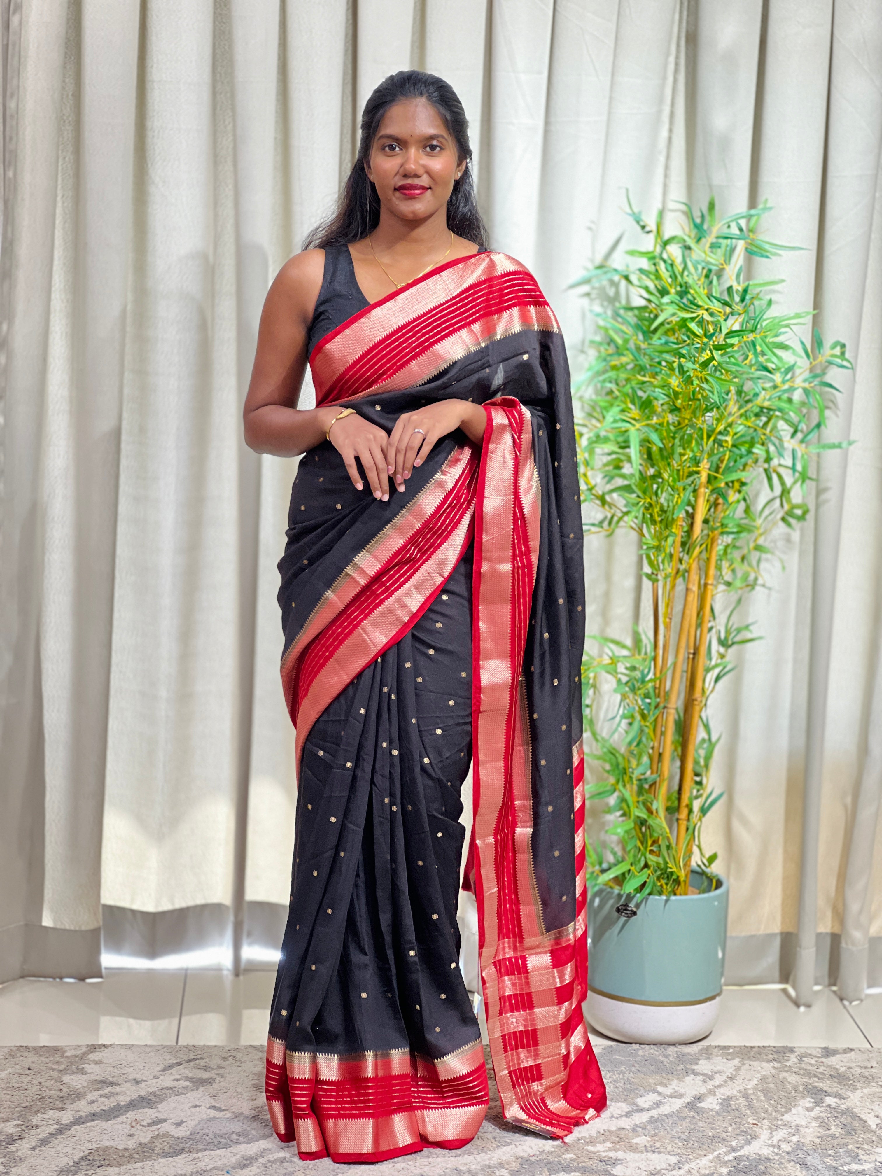 Rettapet Border Pattern Semi Chanderi Saree | YNG1503