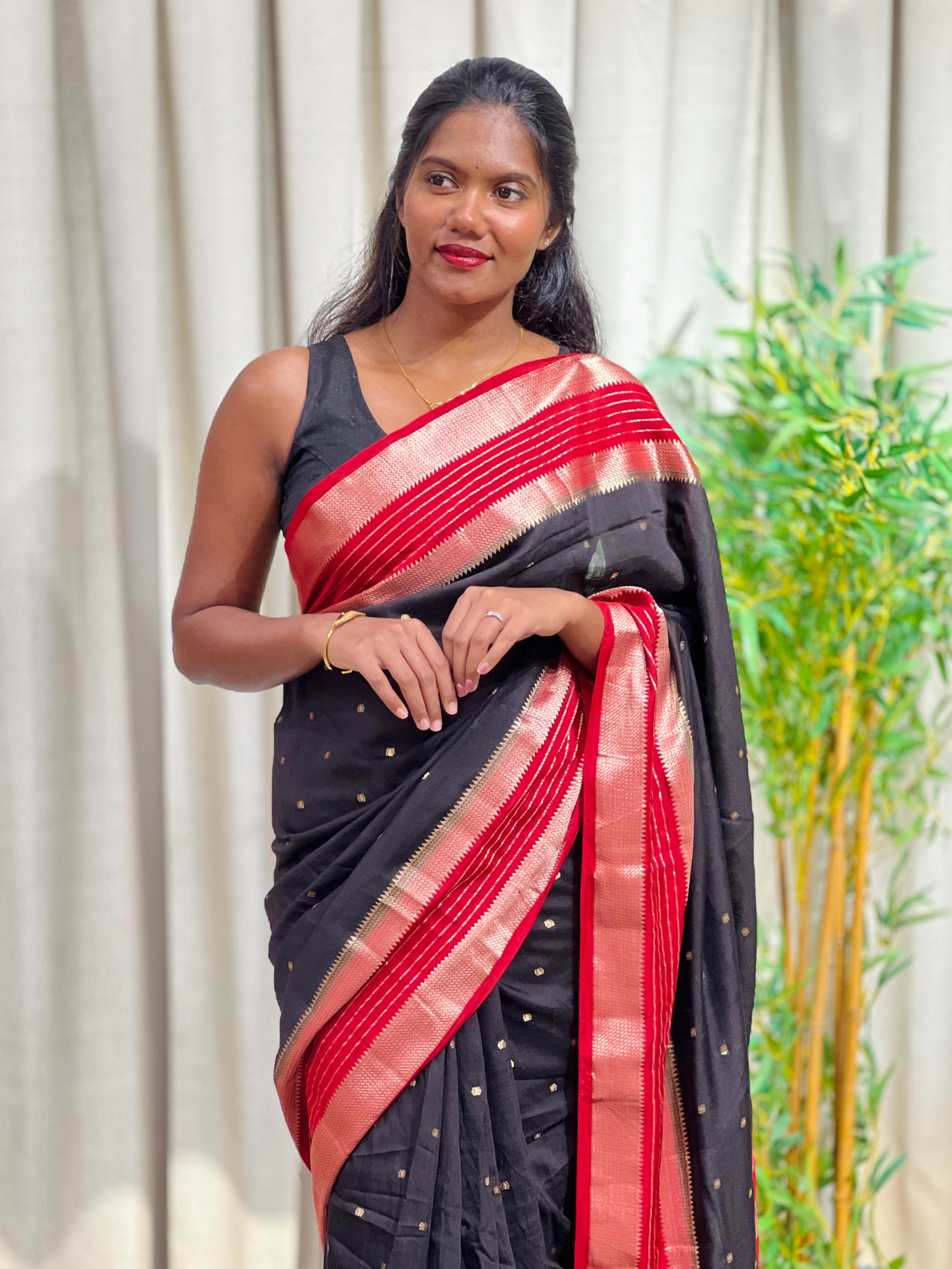 Rettapet Border Pattern Semi Chanderi Saree | YNG1503