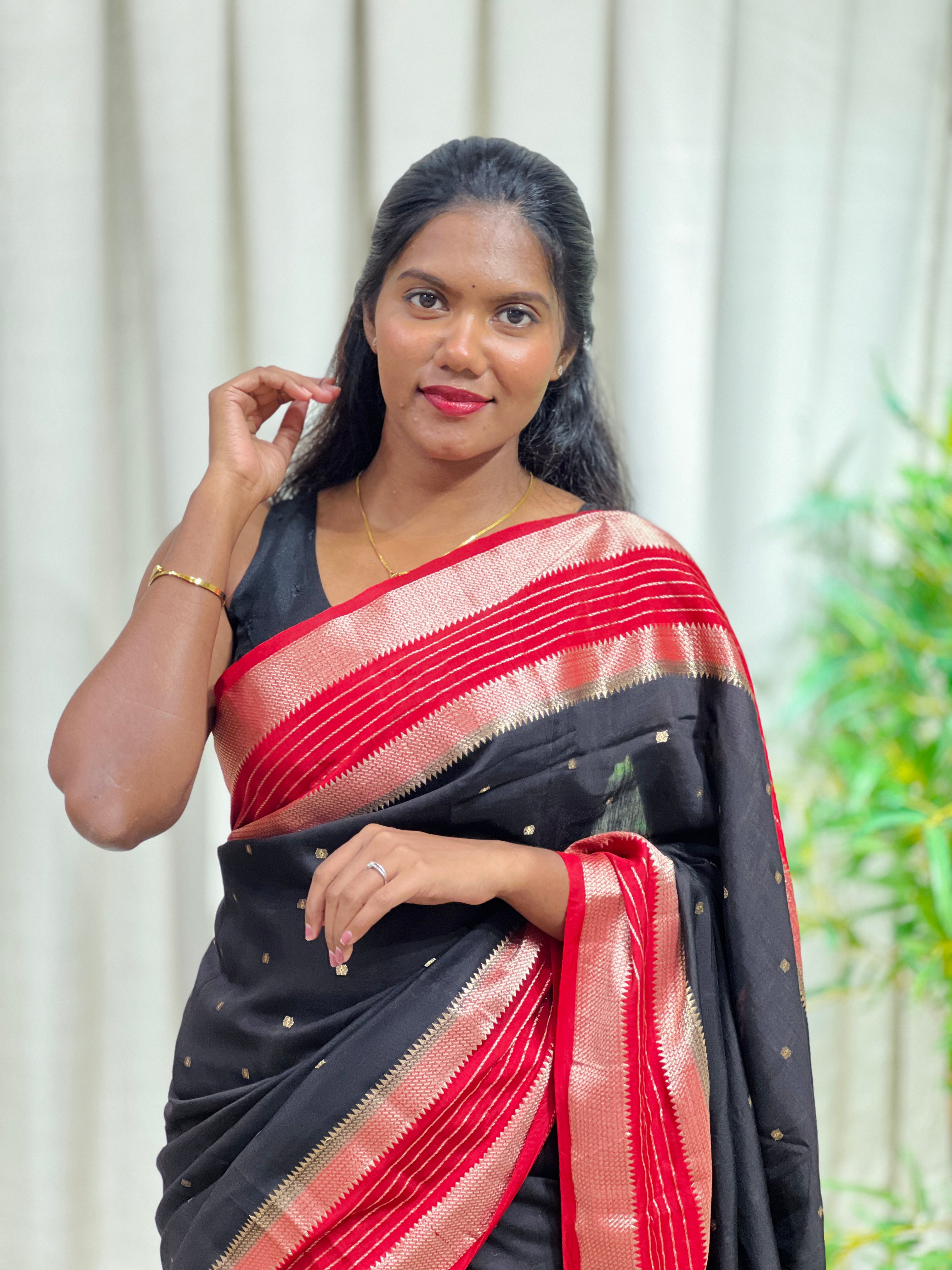 Rettapet Border Pattern Semi Chanderi Saree | YNG1503