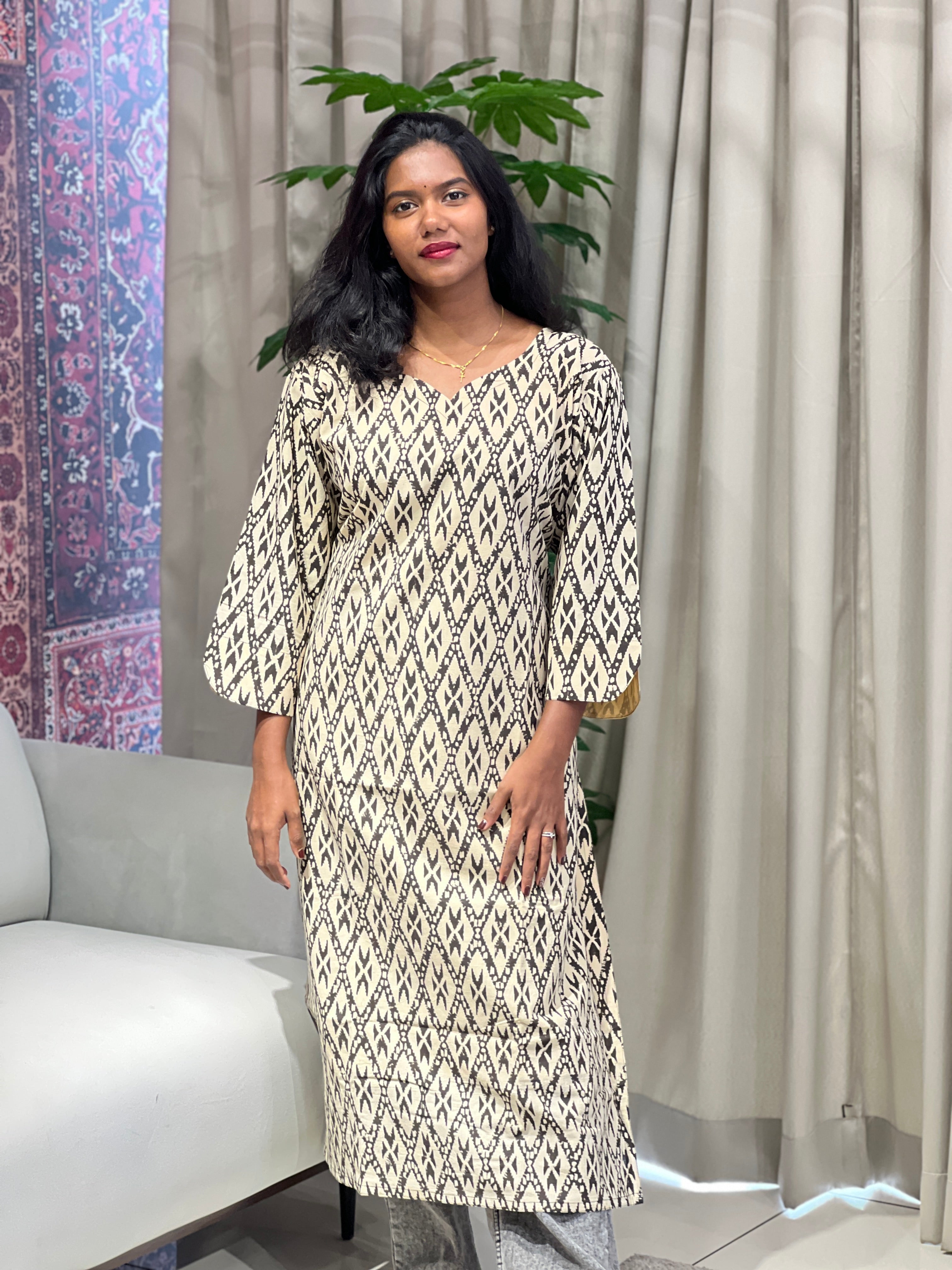 Printed Cotton Kurta | RMLA180