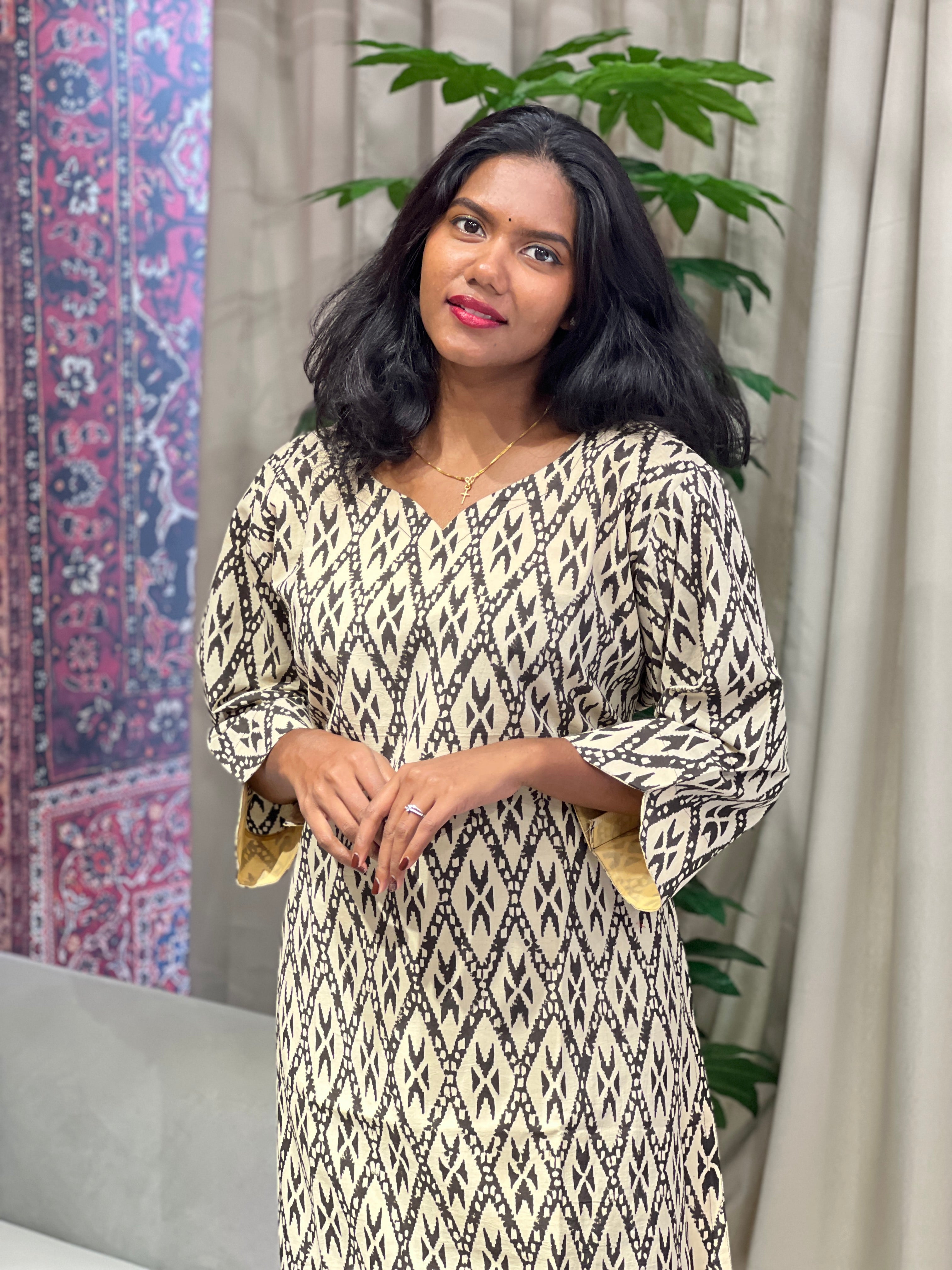 Printed Cotton Kurta | RMLA180