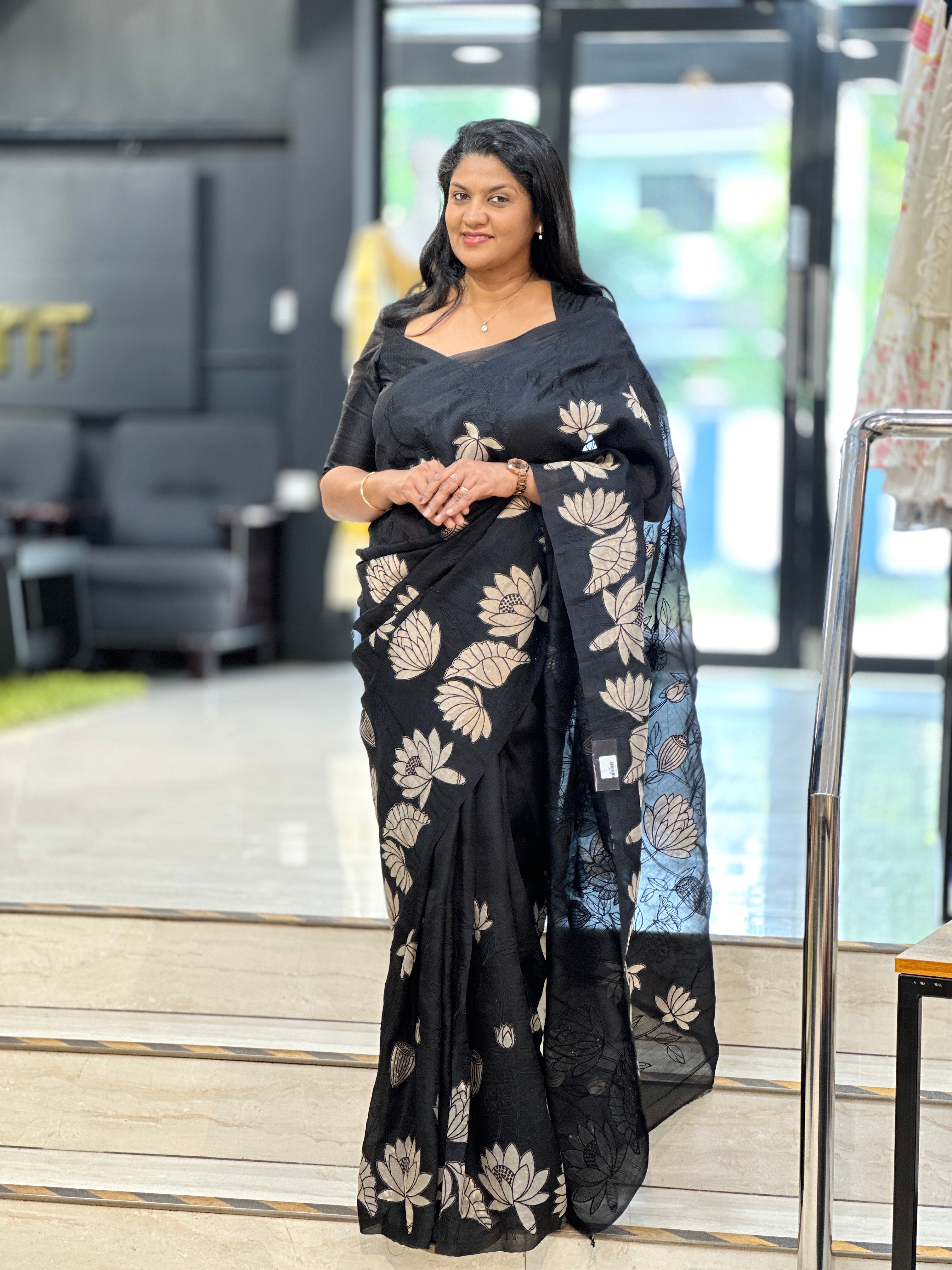Floral Pattern Pure Organza Saree | MM176