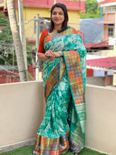 Floral Digital Printed Semi Silk Saree | SK242