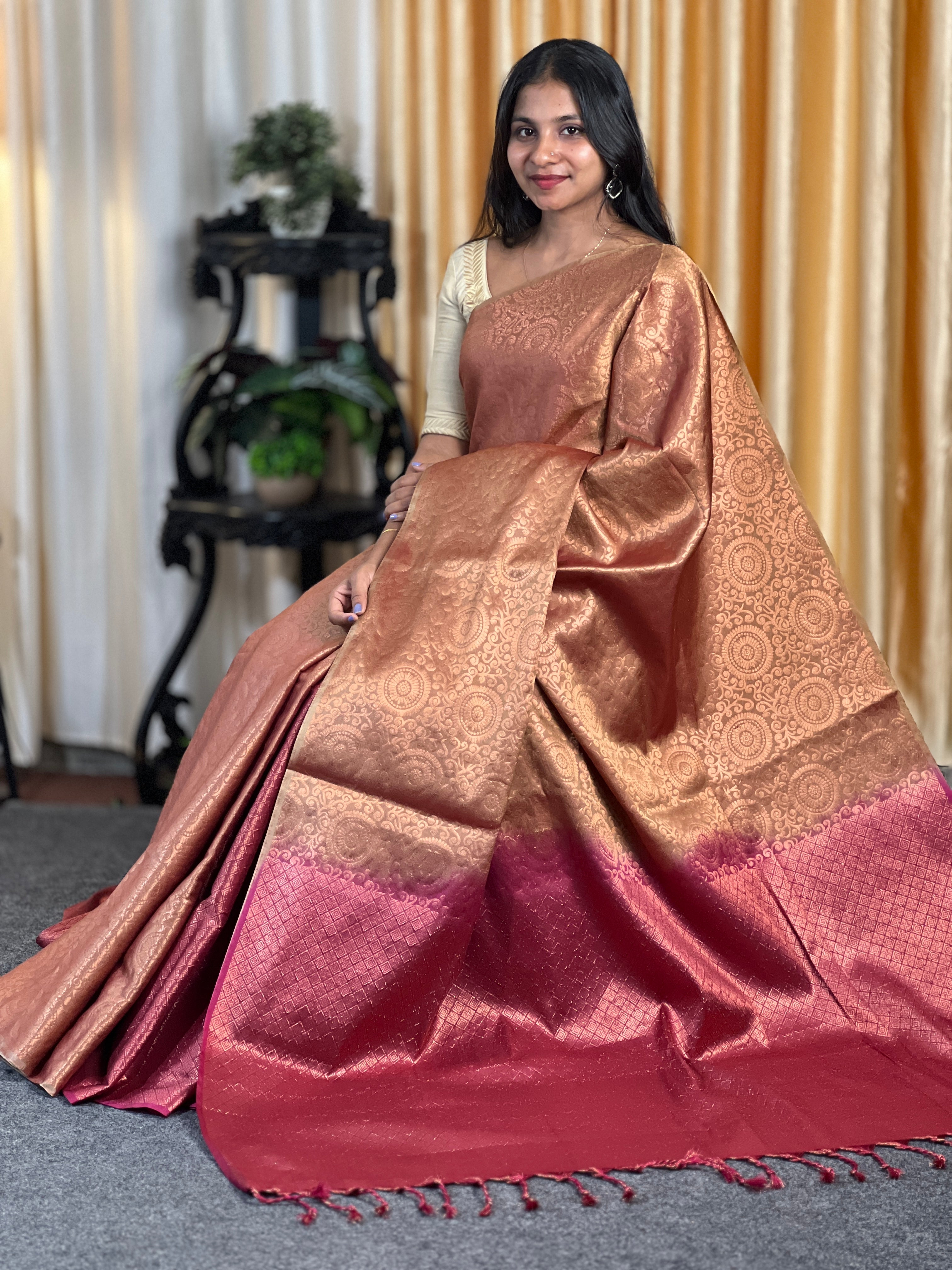 Zari Weaved Soft Silk Saree | TR156