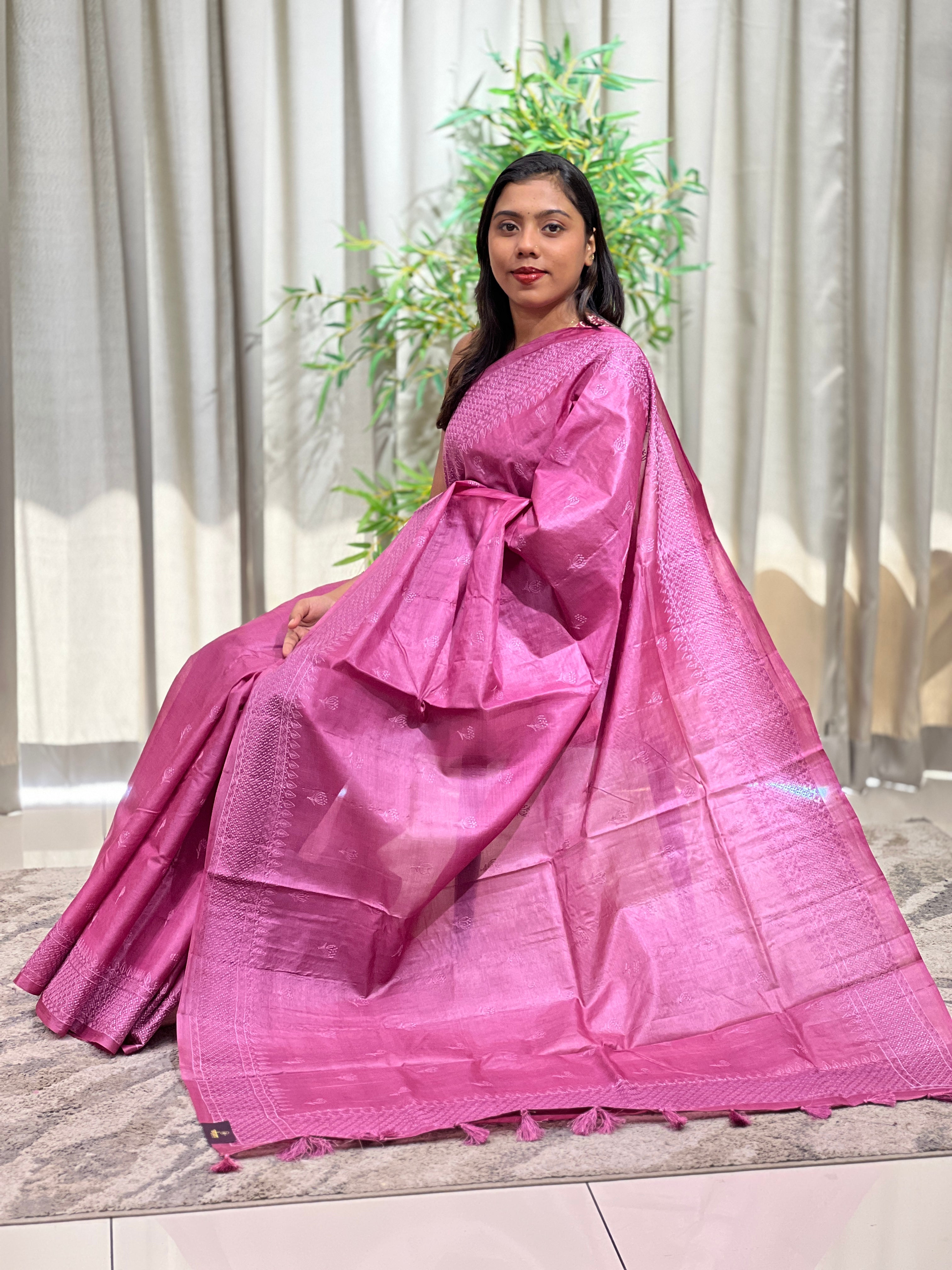 Buta Woven Tussar Saree | ZSS111