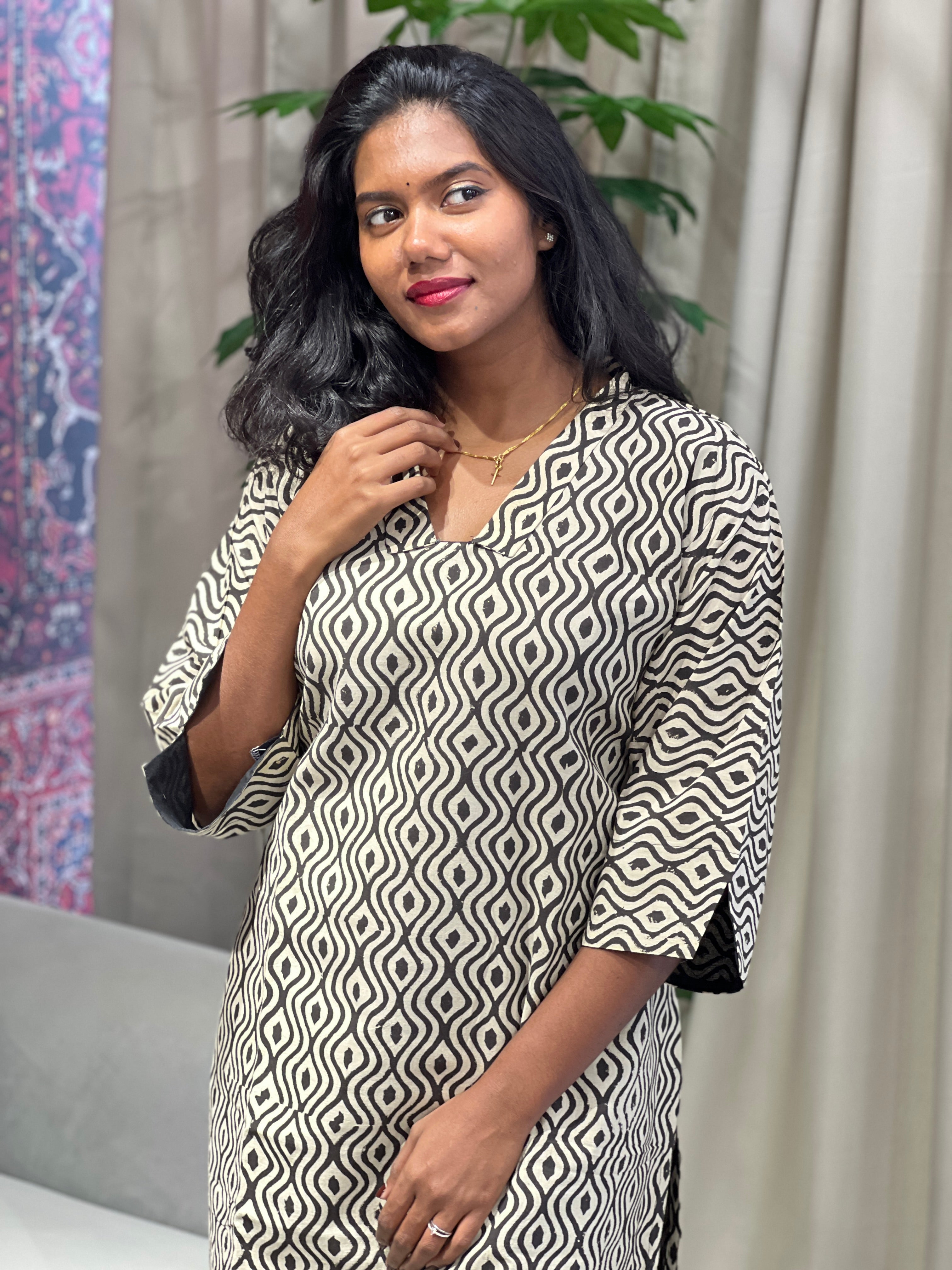 Printed Cotton Kurta | RMLA188