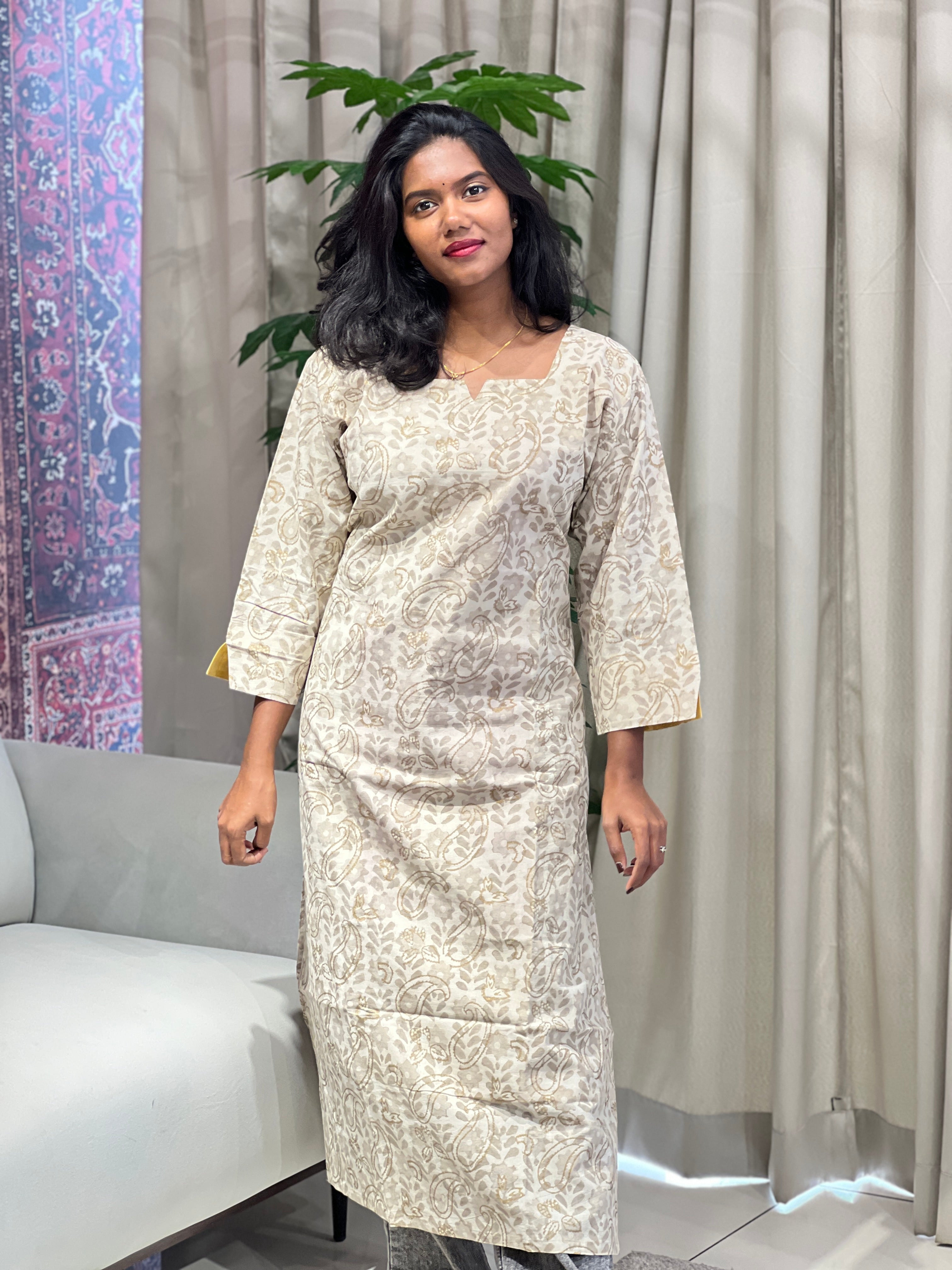 Printed Cotton Kurta | RMLA226