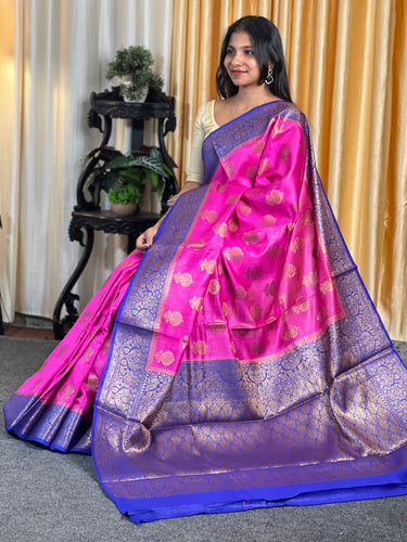 Banarasi Patterned Muga Tussar Saree | SK413