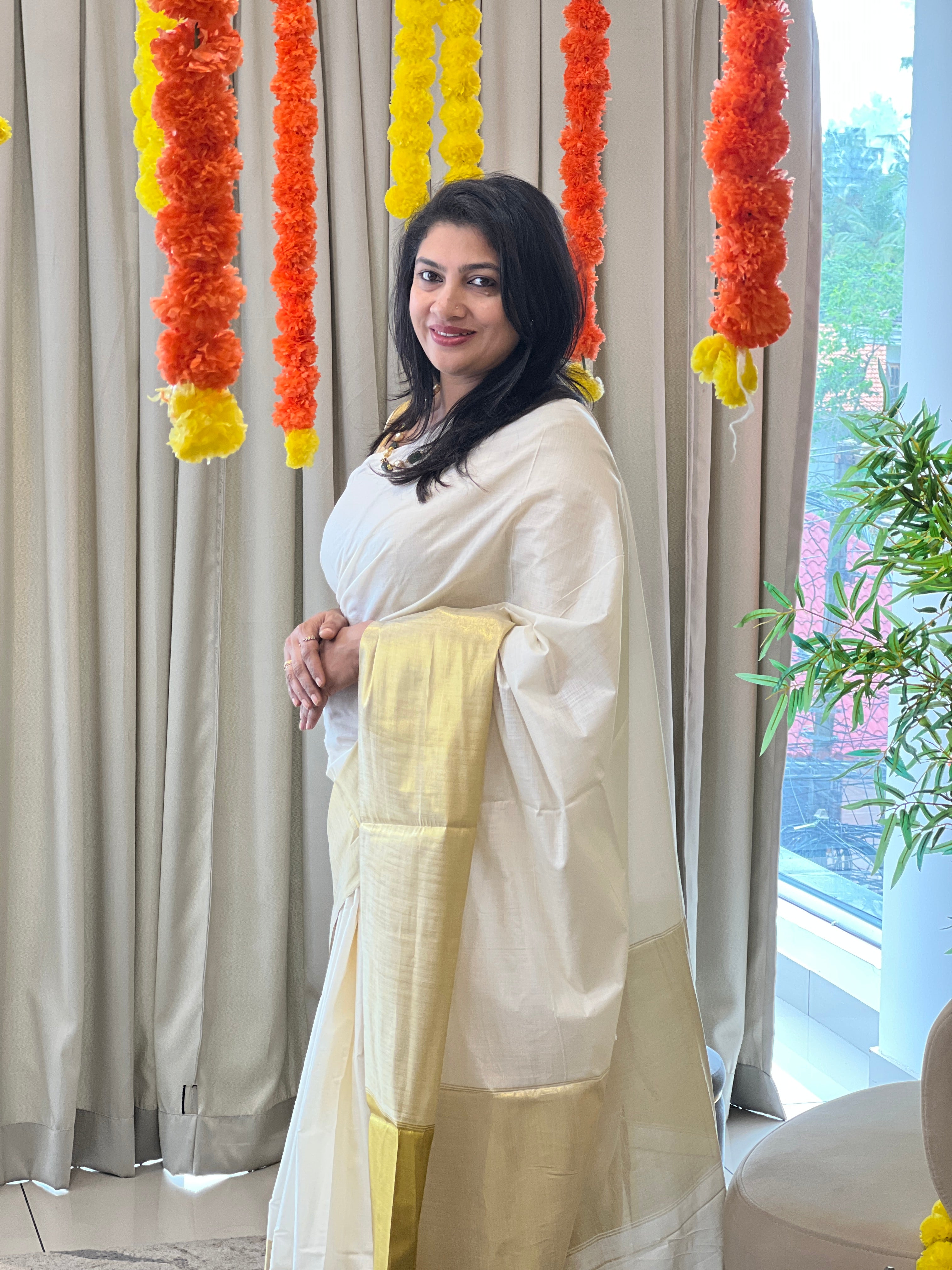 Lower Border Pattern Kerala Cotton Saree | RLF128