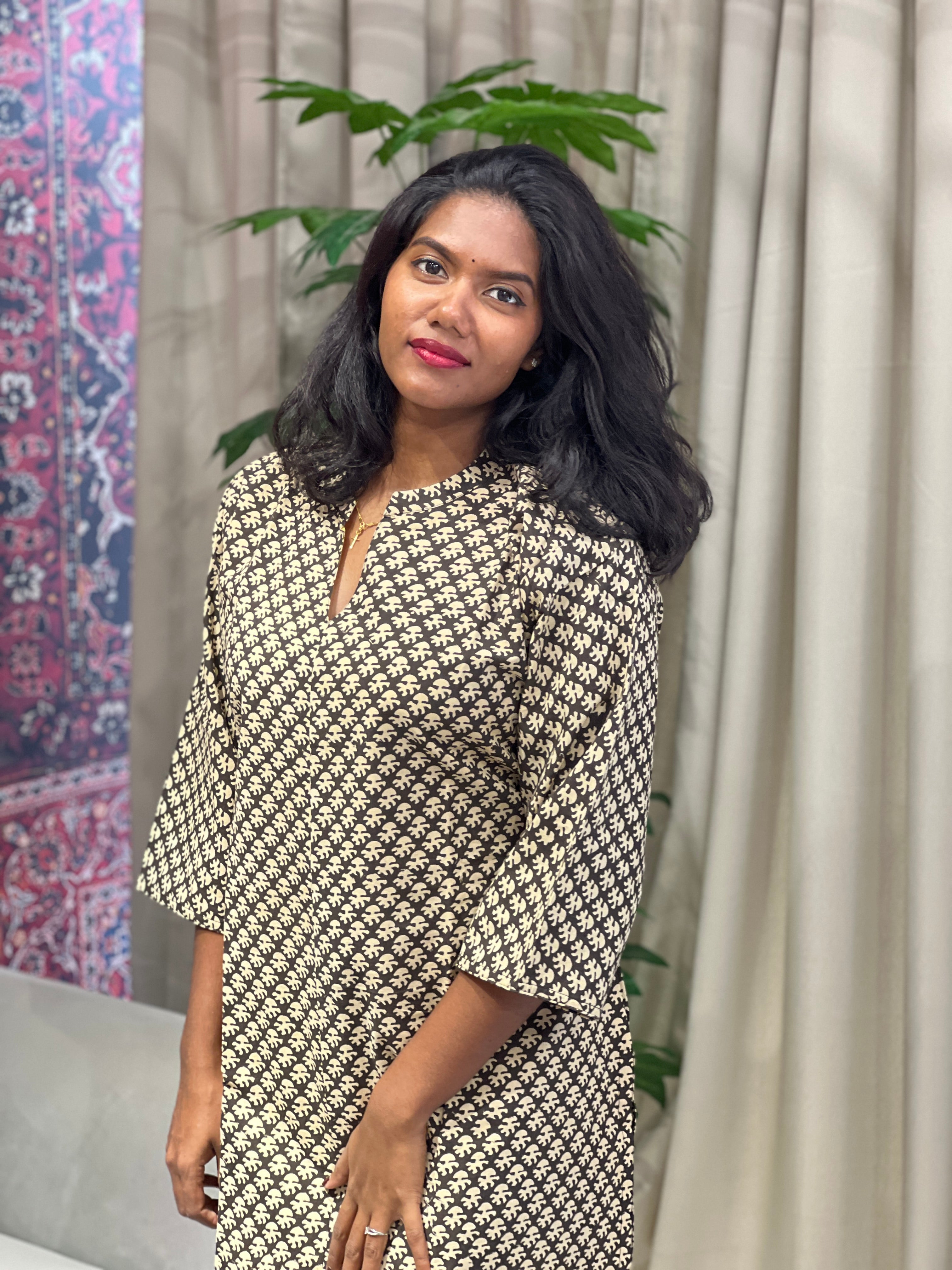 Printed Cotton Kurta | RMLA244