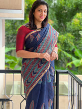 Hand Block Print Design Kota Doria Saree | VFC417