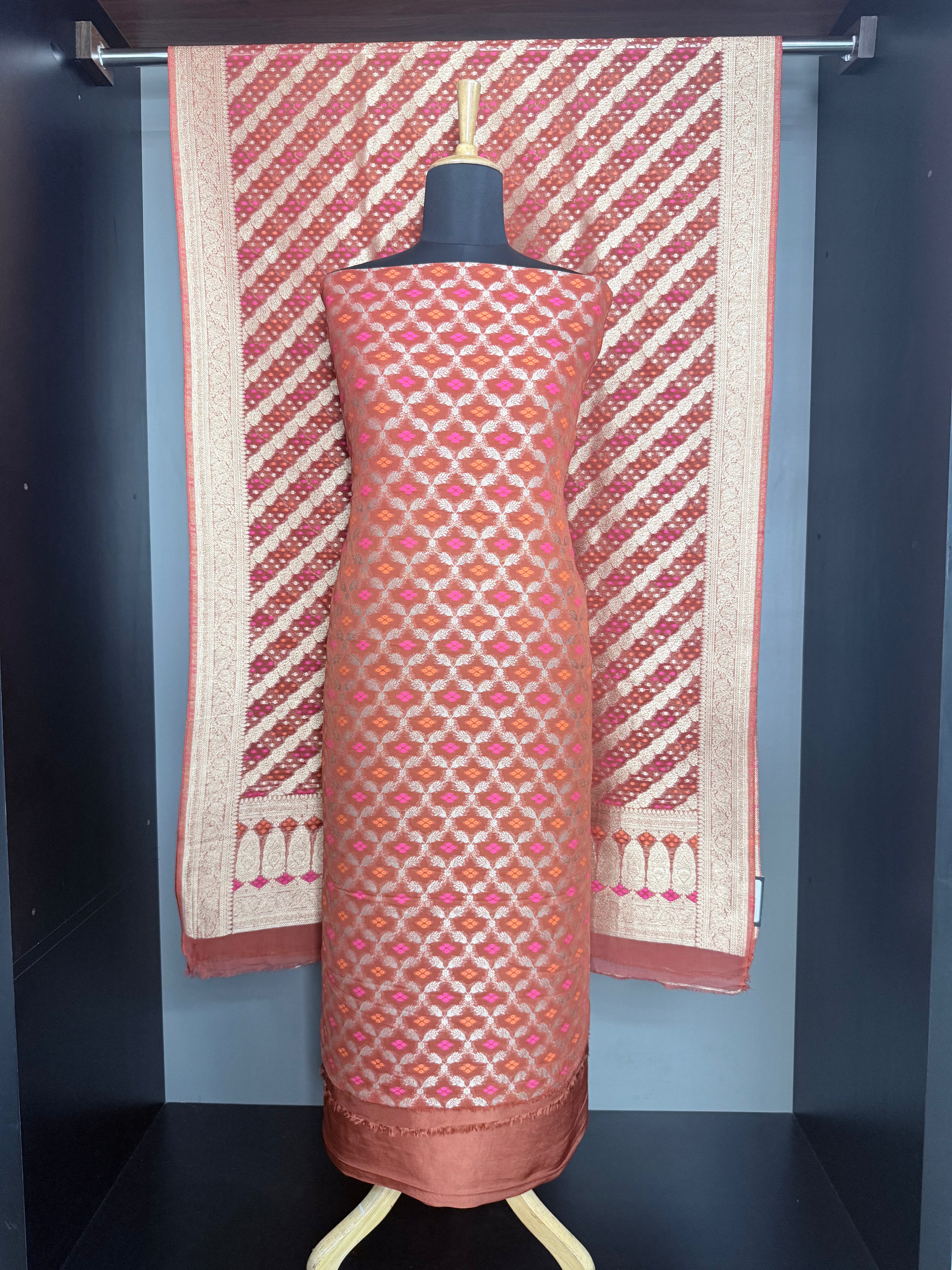 Meenakari Weaving Pattern Georgette Salwar Set | EG139