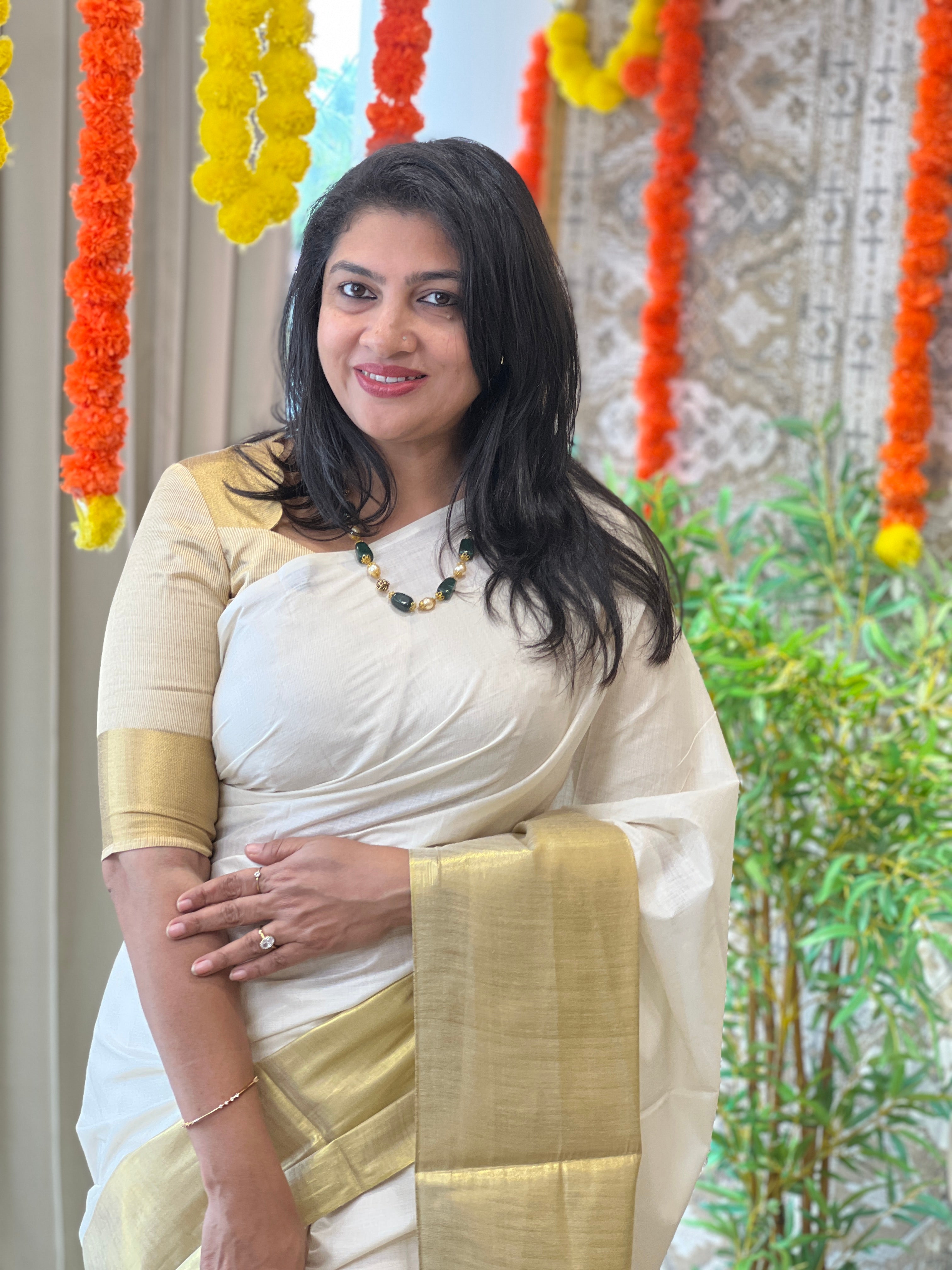 Lower Border Pattern Kerala Cotton Saree | RLF128