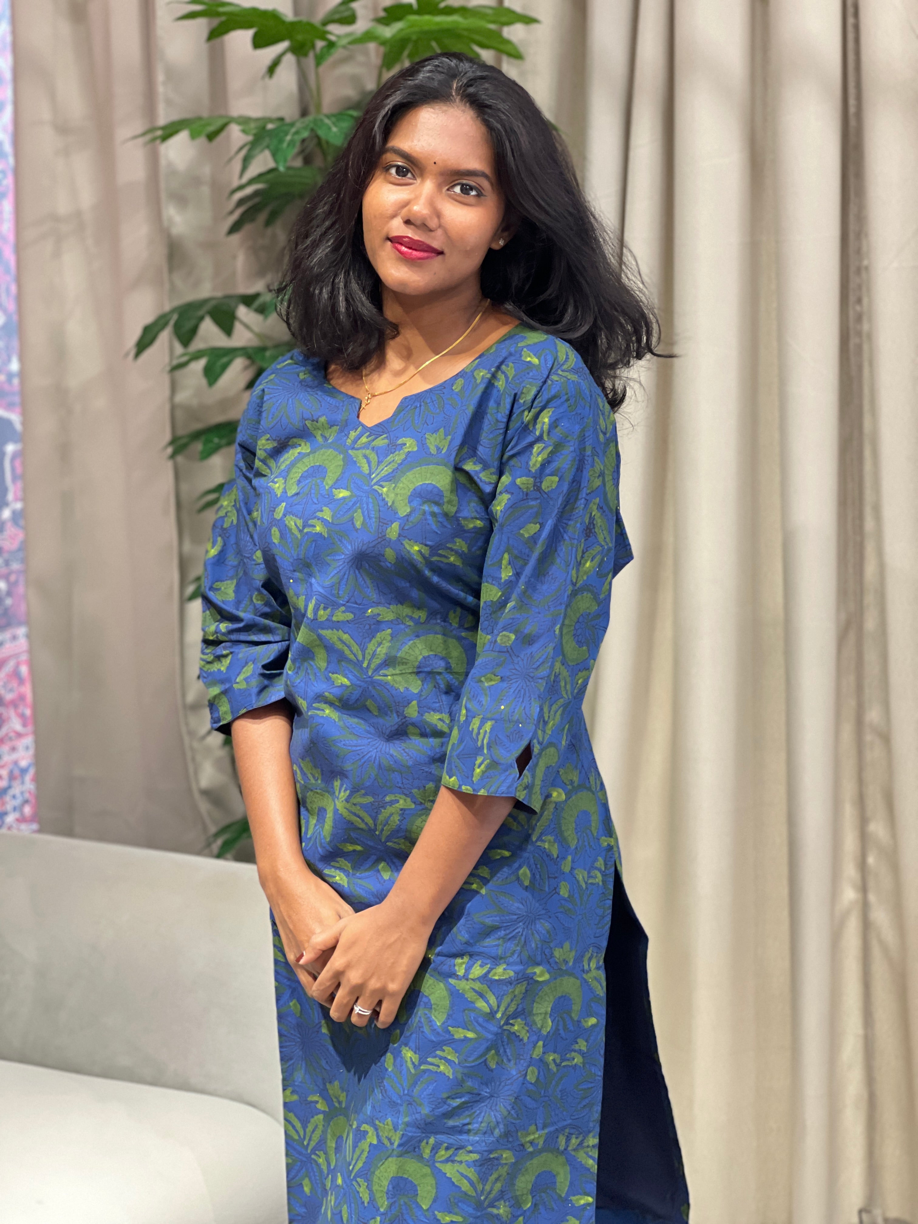 Printed Cotton Kurta | RMLA186