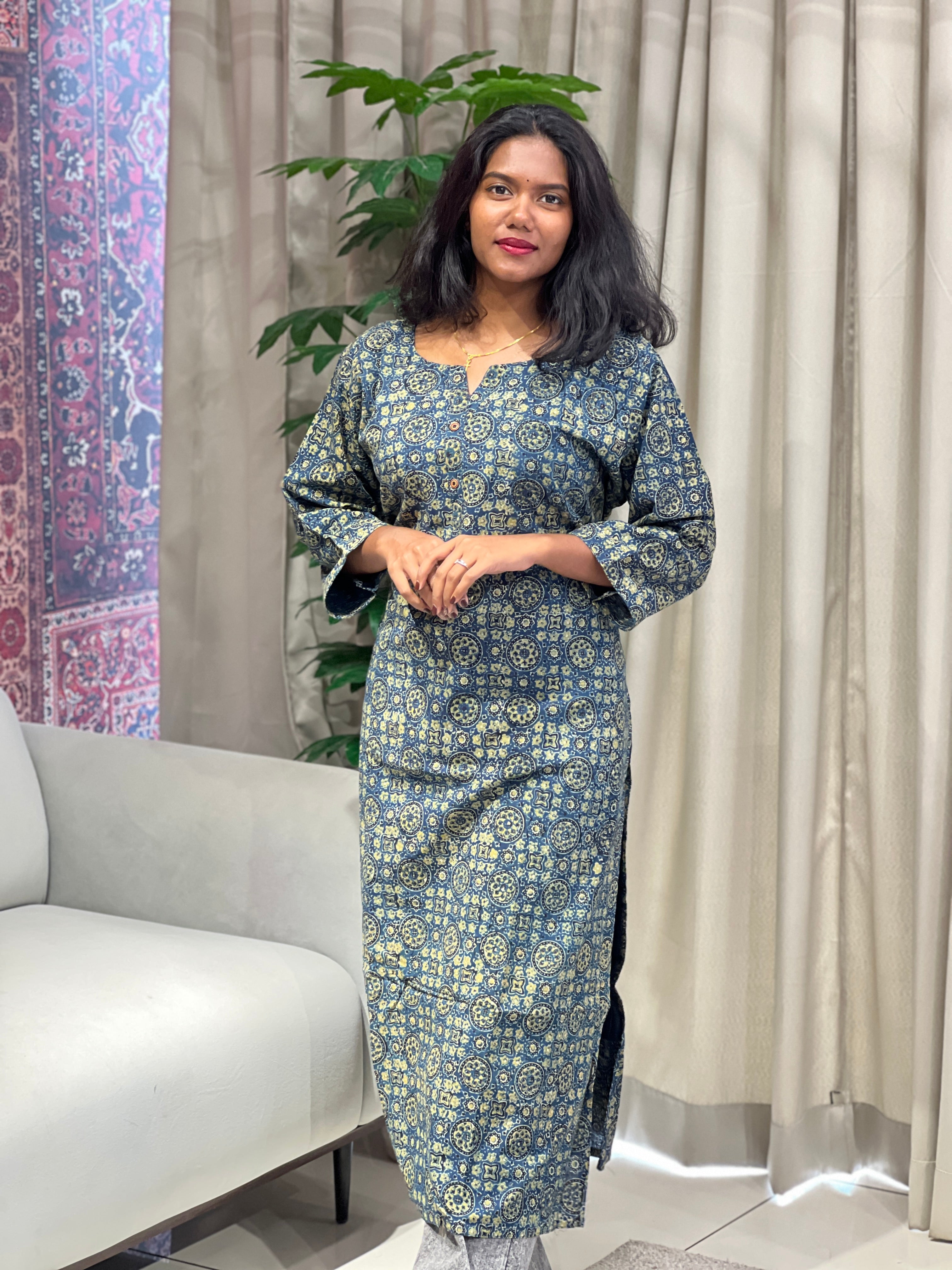 Printed Cotton Kurta | RMLA220